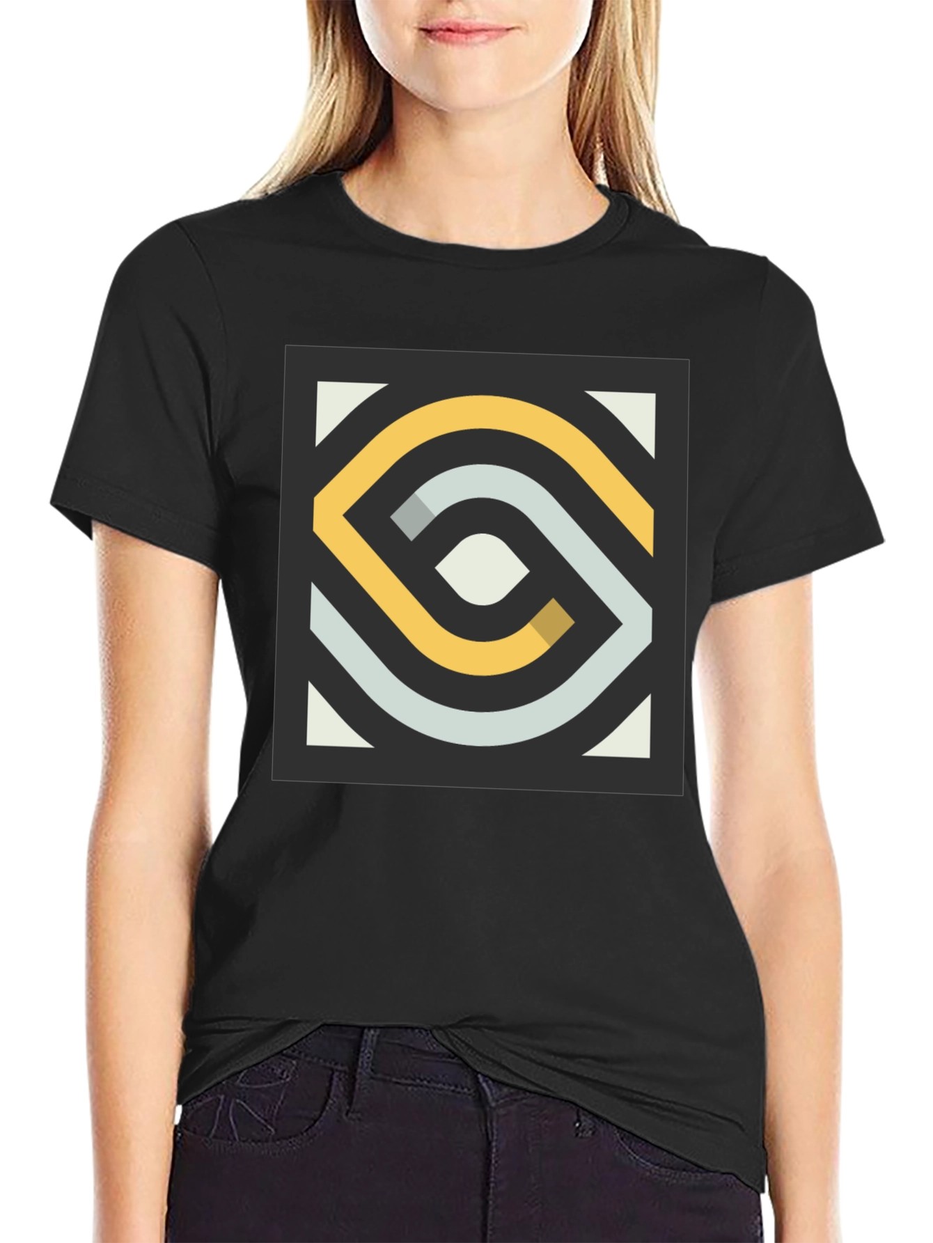 Abstract Geometric Pattern Tee - Modern Style