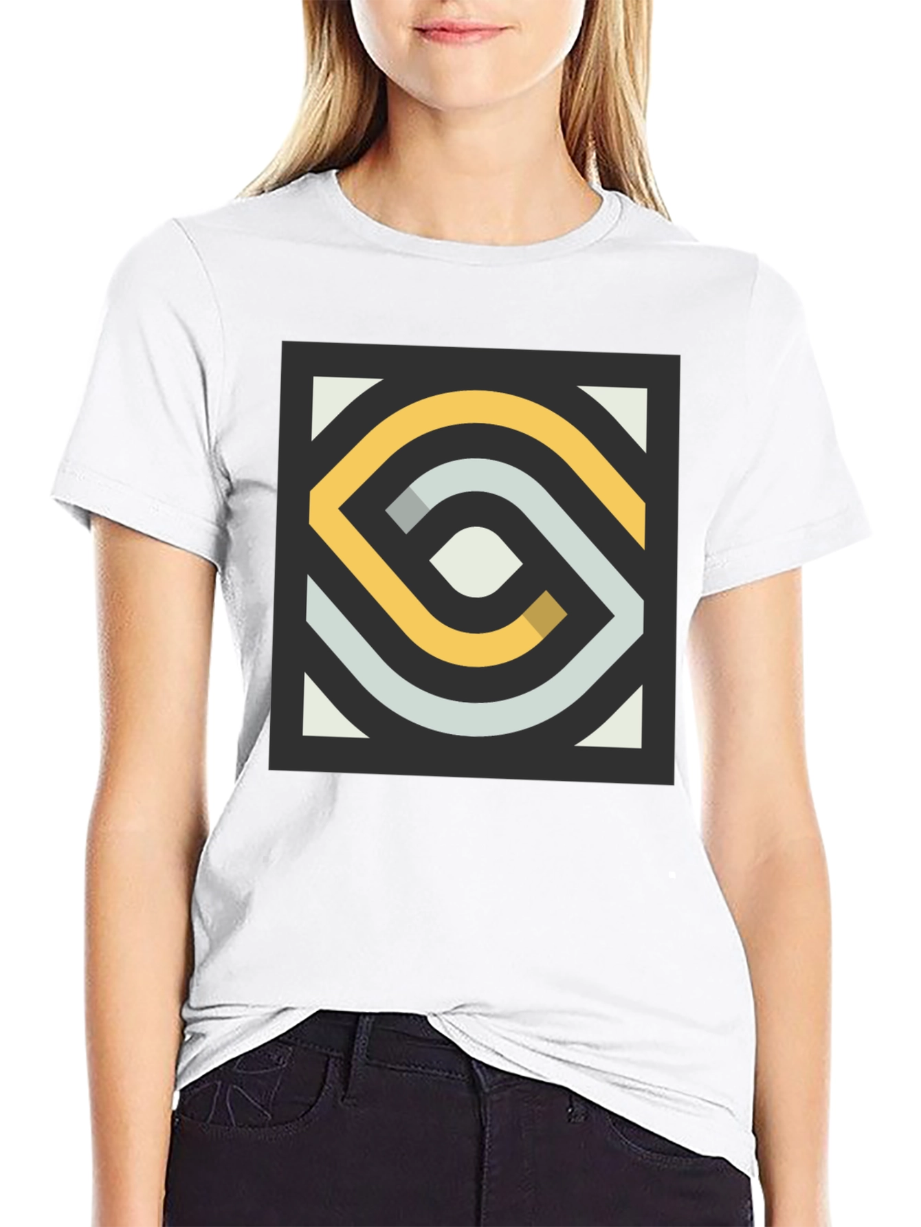 Abstract Geometric Pattern Tee - Modern Style