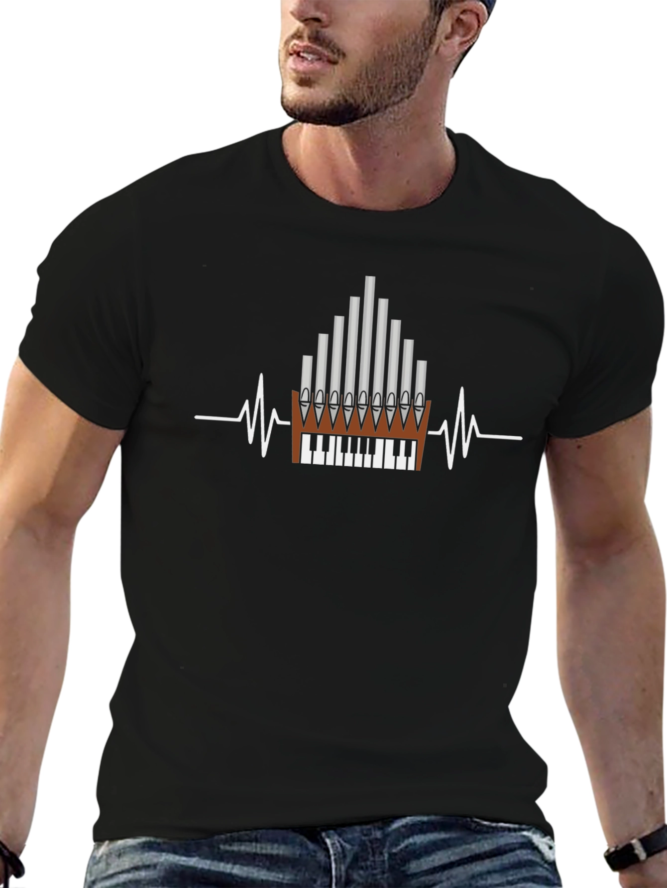 Organ Heartbeat T-Shirt - Musical Pulse