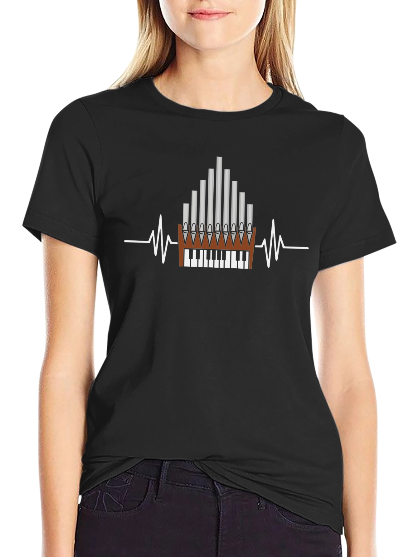 Organ Heartbeat T-Shirt - Musical Pulse