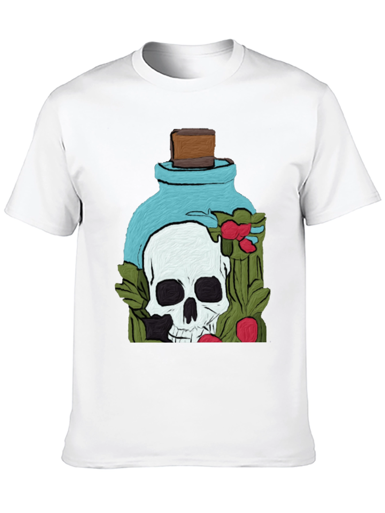 Skull Potion T-Shirt - Artistic Death Elixir Design