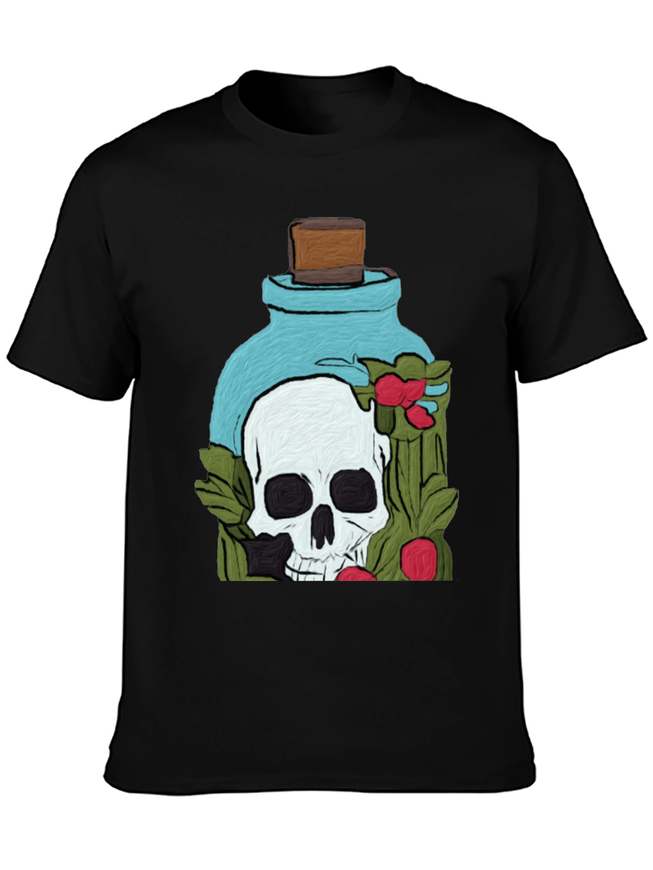 Skull Potion T-Shirt - Artistic Death Elixir Design