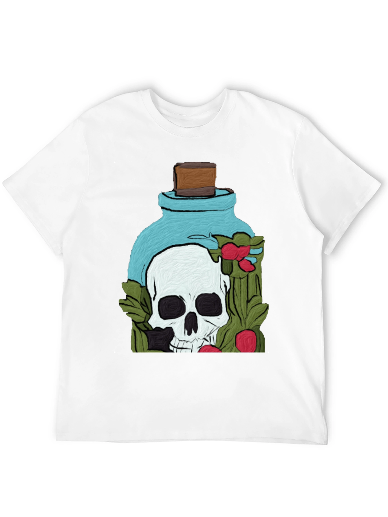 Skull Potion T-Shirt - Artistic Death Elixir Design