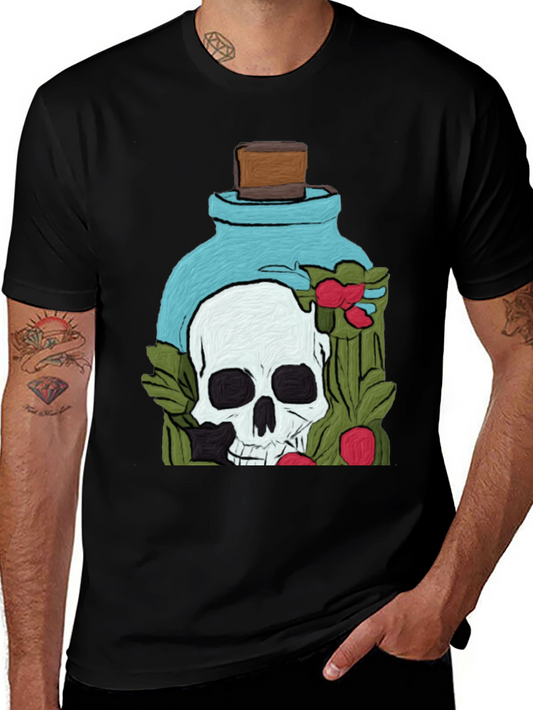 Skull Potion T-Shirt - Artistic Death Elixir Design
