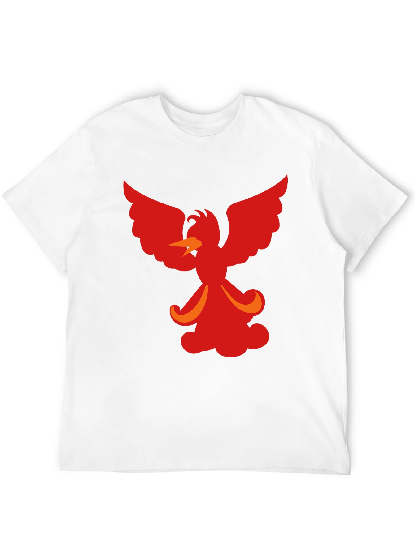 Fiery Phoenix Graphic Tee - Black Cotton Blend
