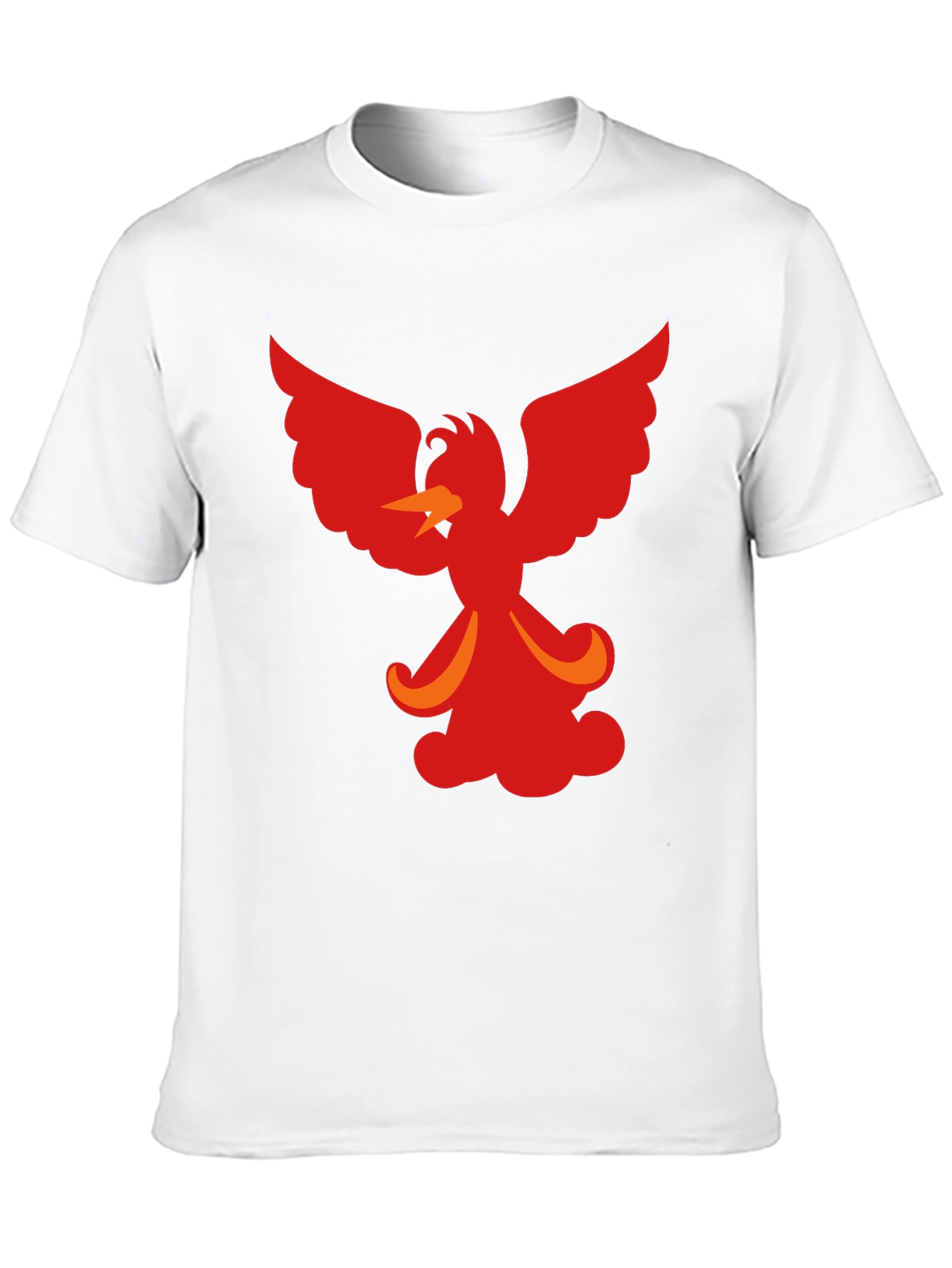 Fiery Phoenix Graphic Tee - Black Cotton Blend