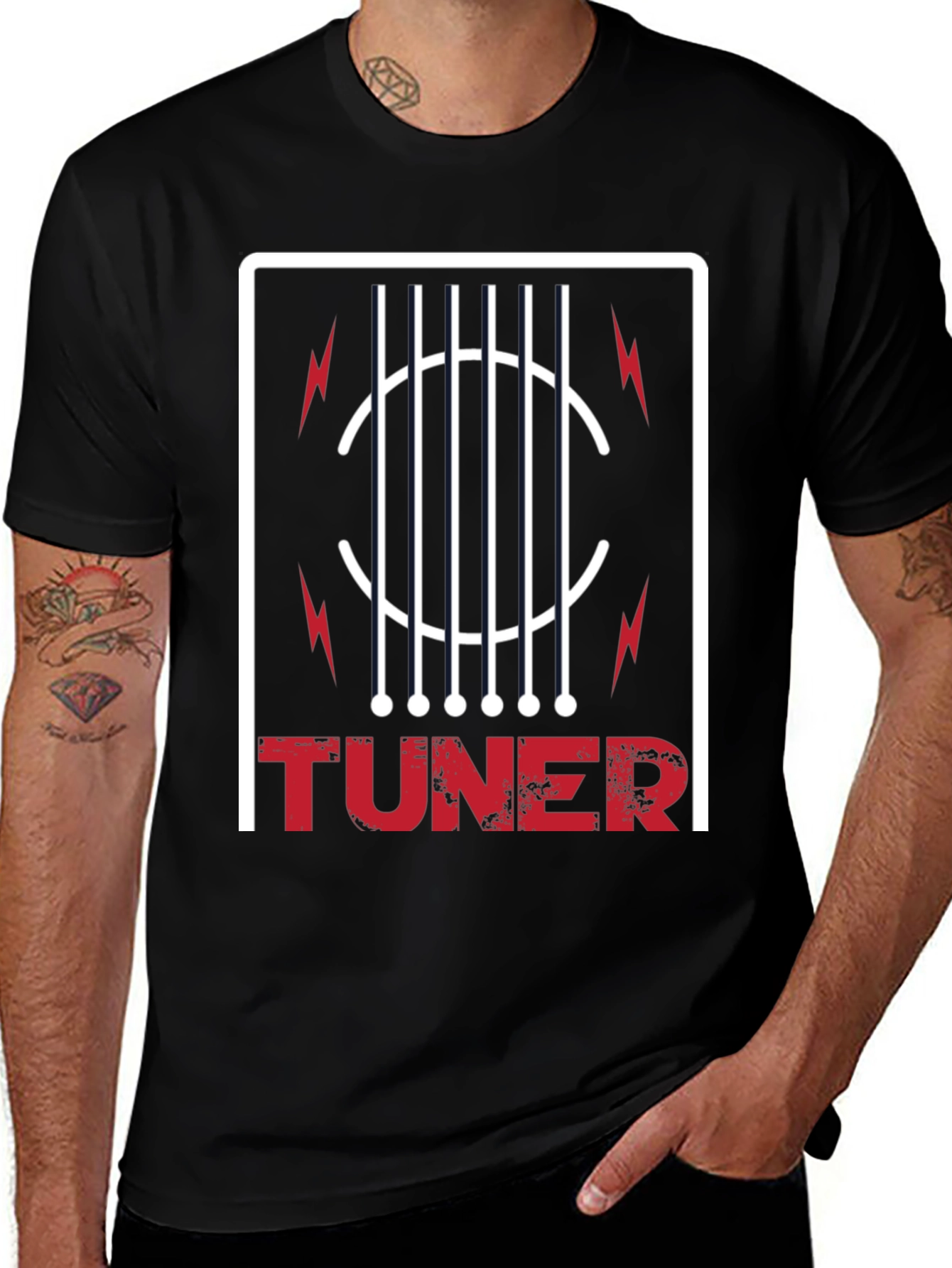 Guitar Tuner Graphic Tee - Musician T-Shirt