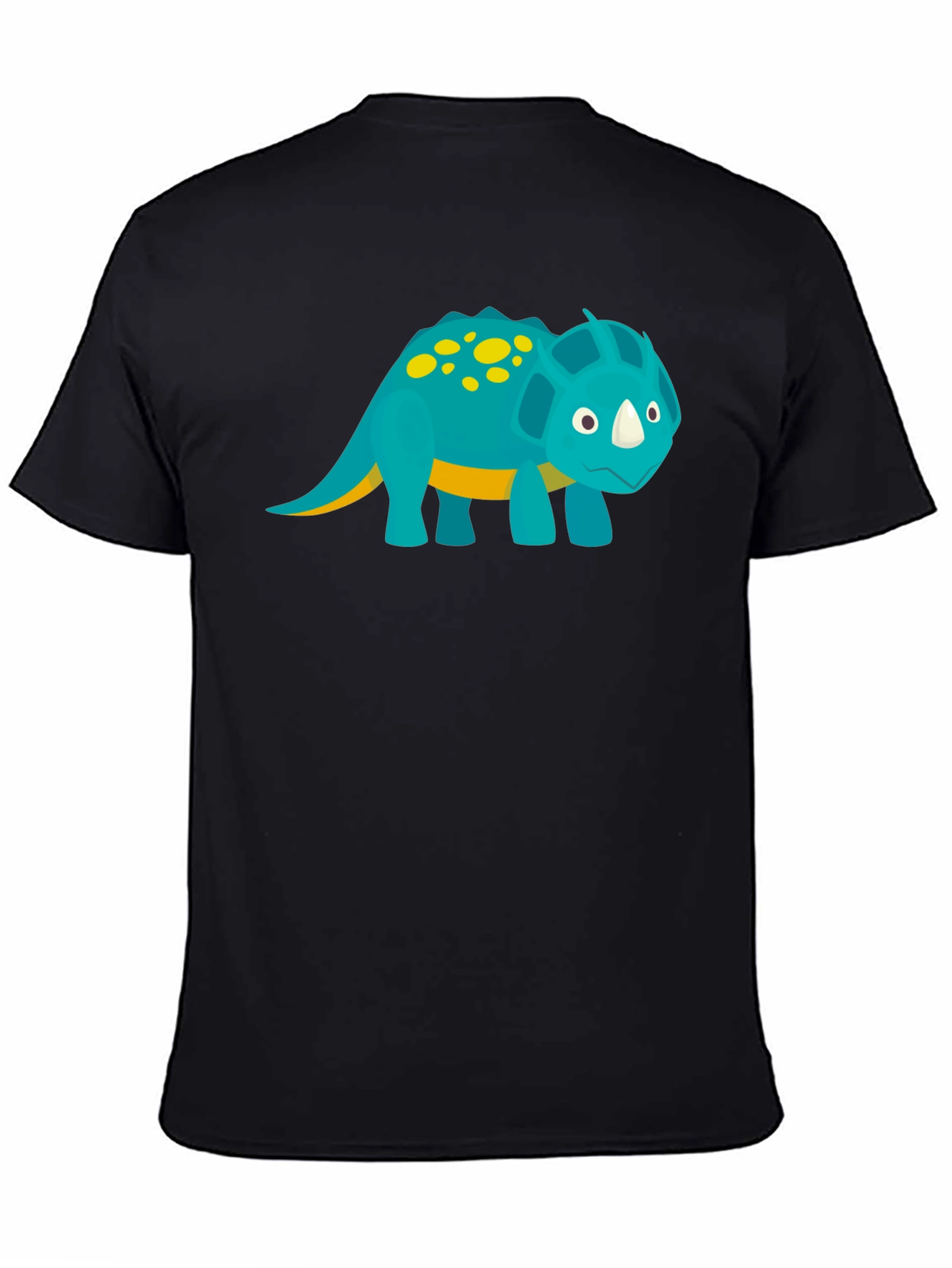 Dino Graphic Tee - Black Cotton T-Shirt