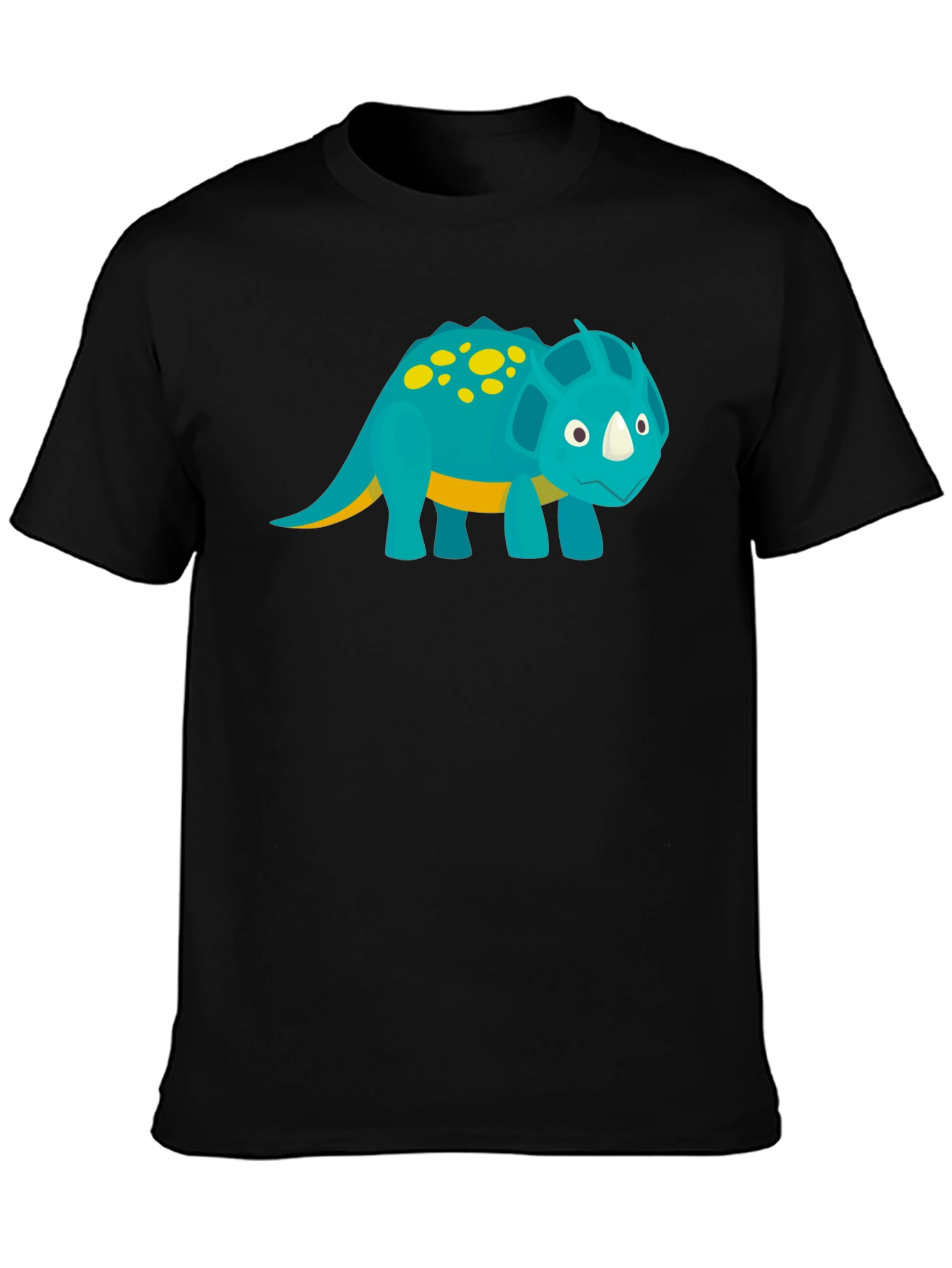 Dino Graphic Tee - Black Cotton T-Shirt