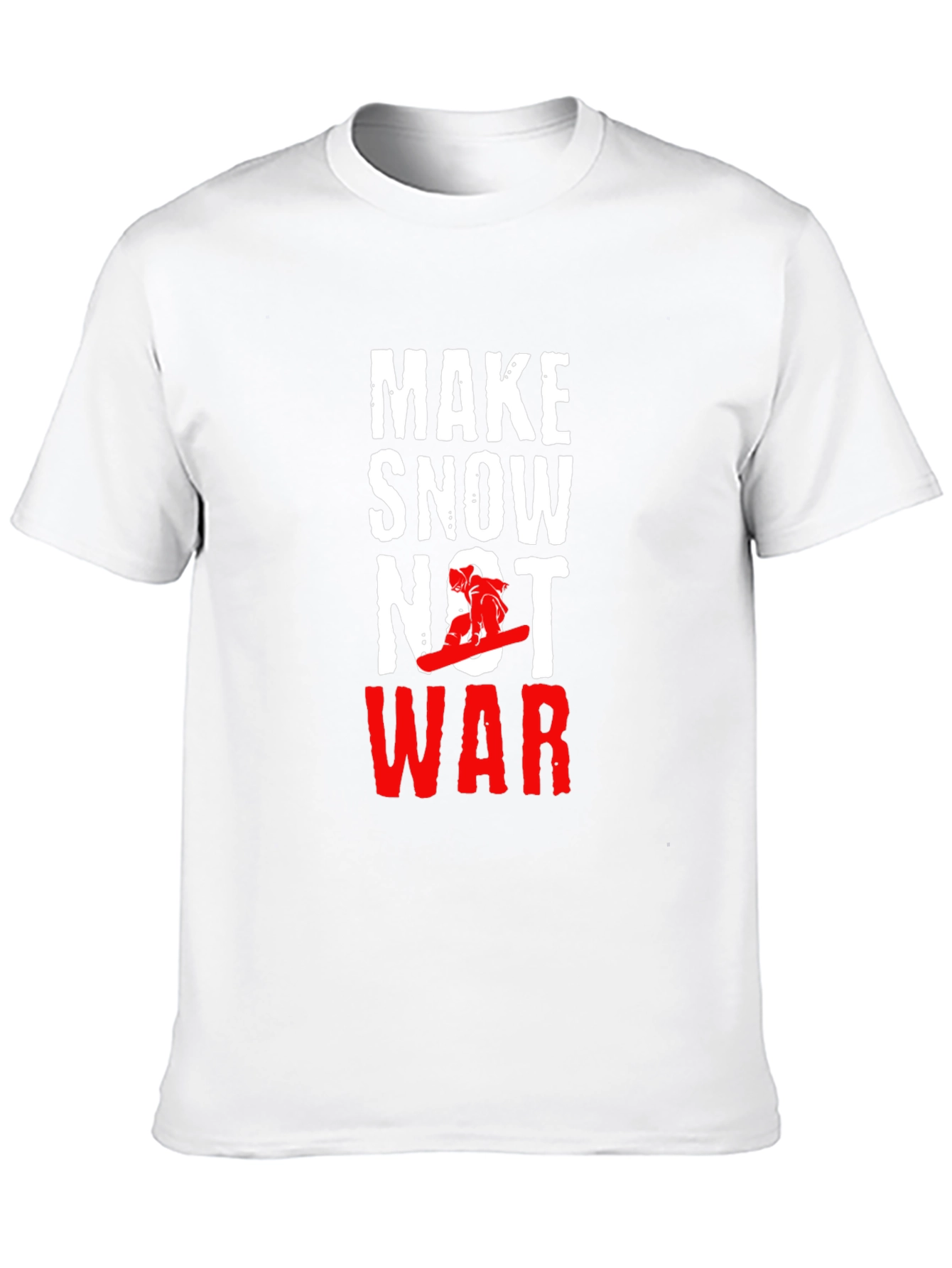 Make Snow Not War Black Graphic Tee