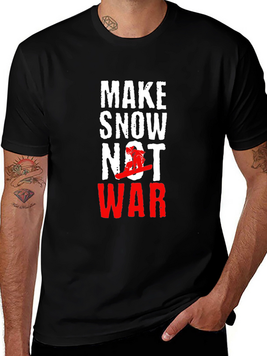 Make Snow Not War Black Graphic Tee