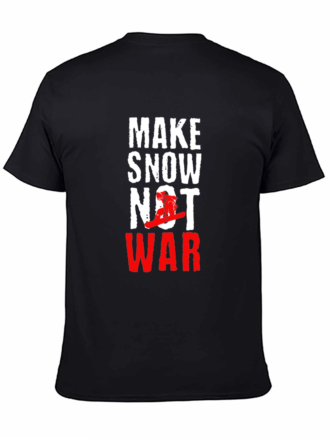 Make Snow Not War Black Graphic Tee