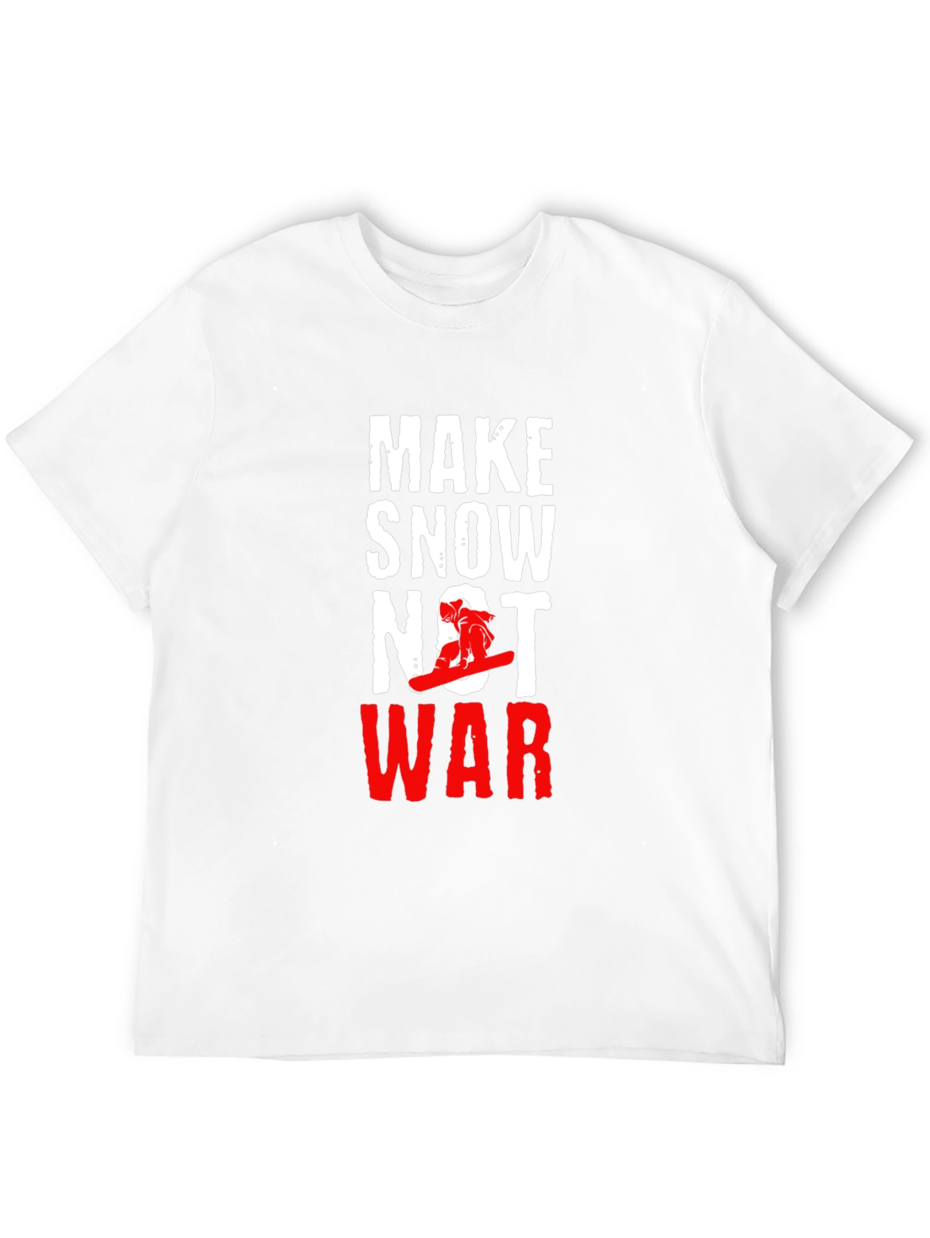 Make Snow Not War Black Graphic Tee