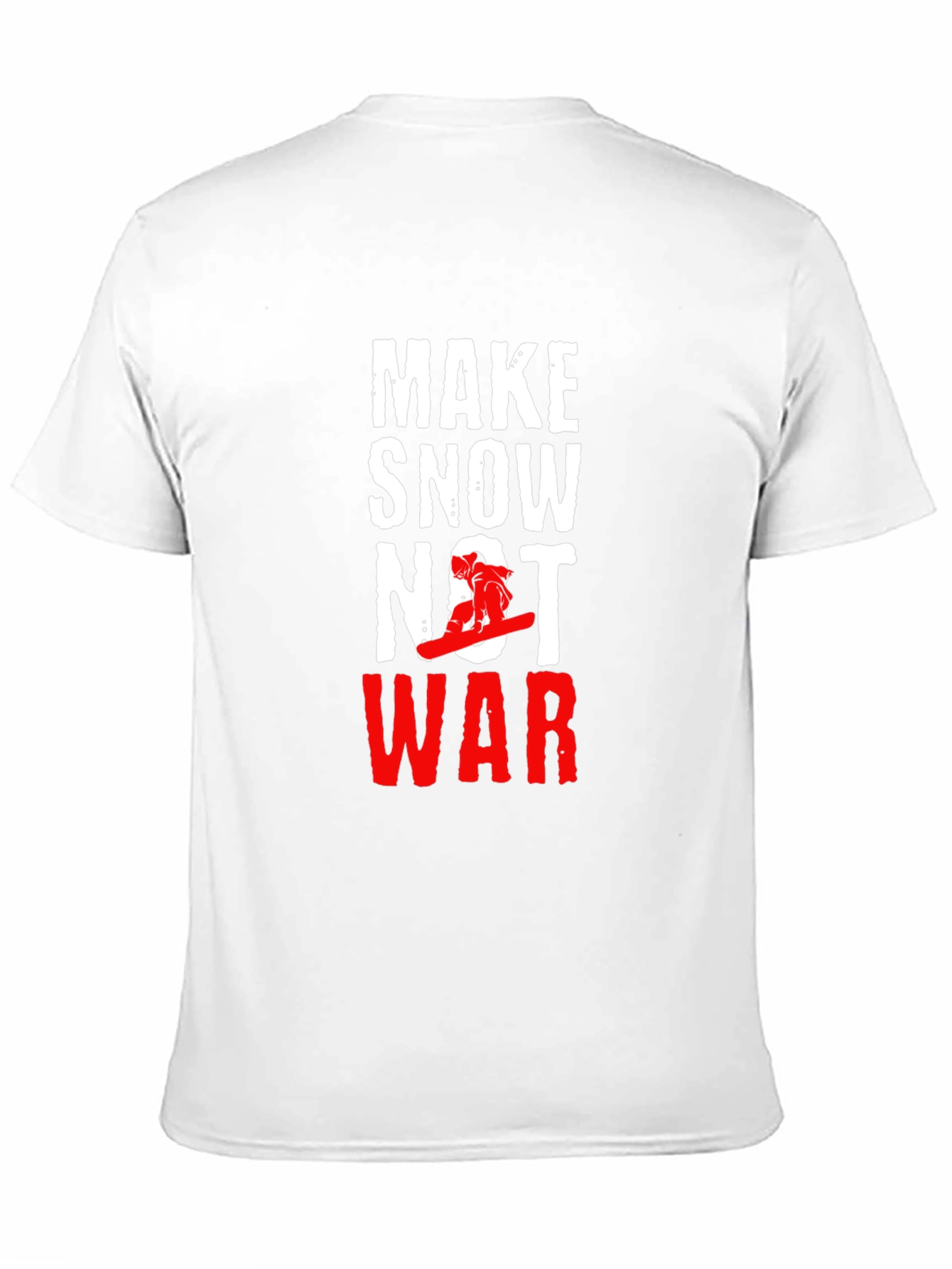 Make Snow Not War Black Graphic Tee