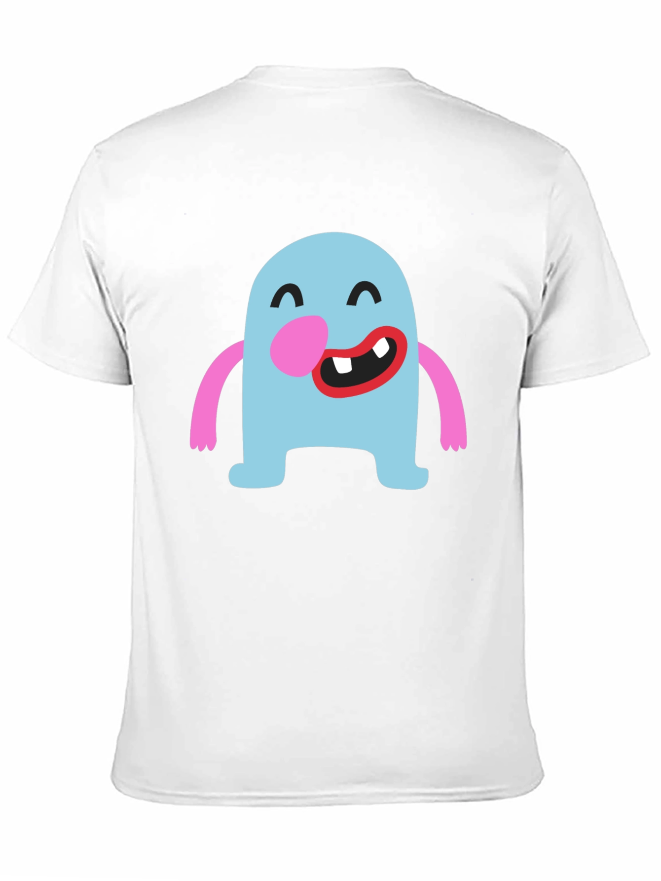 Fun Cartoon Monster Graphic Black T-Shirt