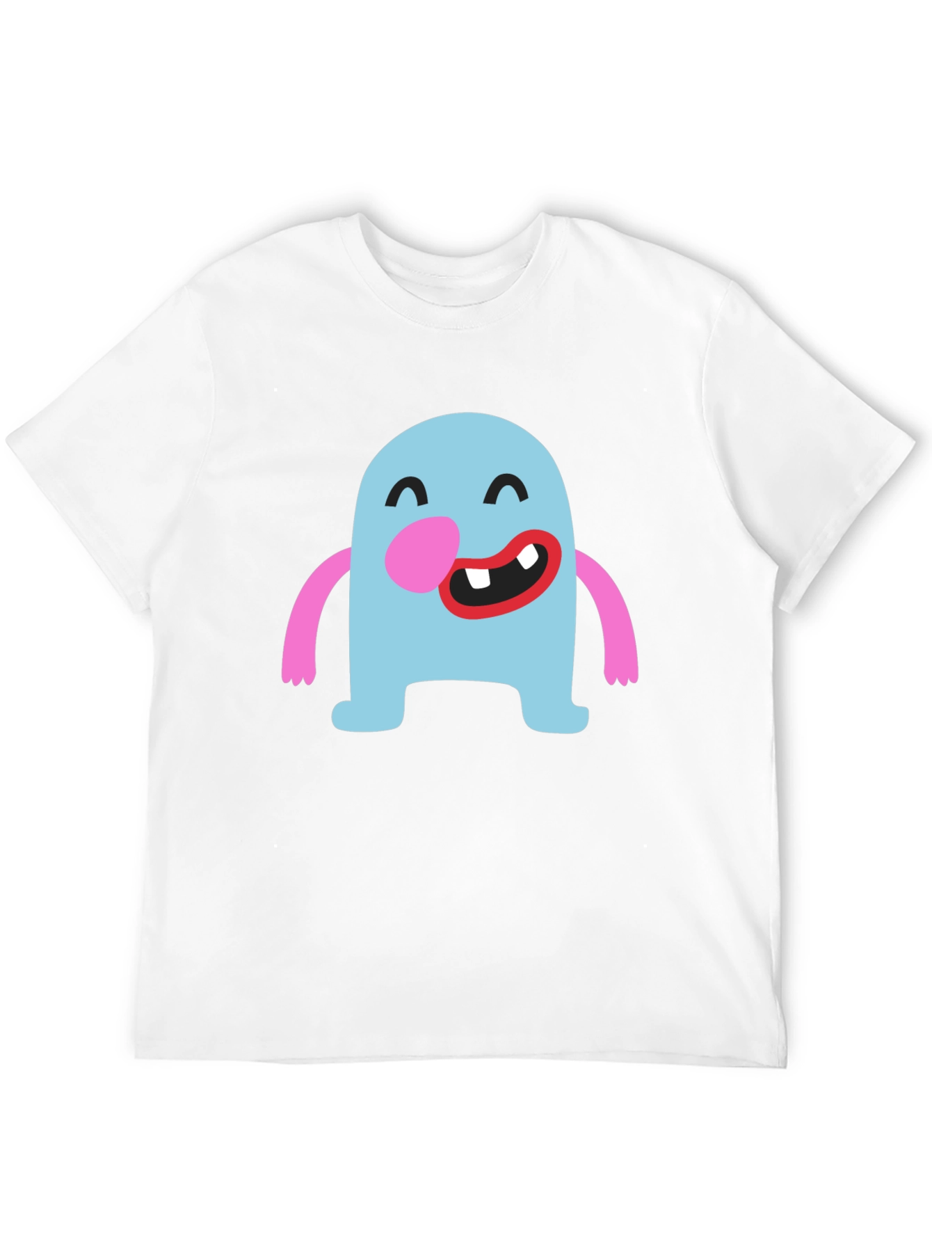 Fun Cartoon Monster Graphic Black T-Shirt