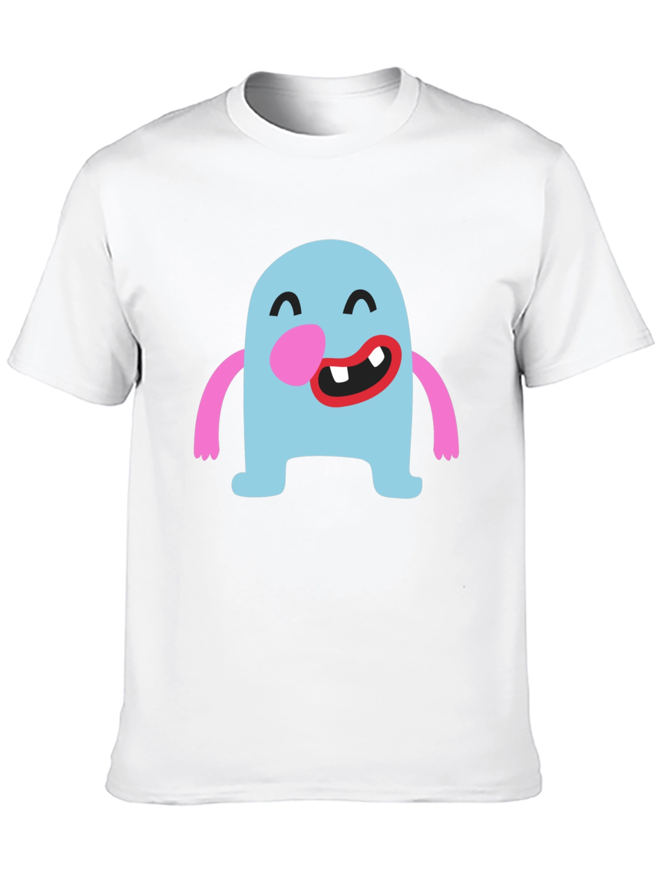 Fun Cartoon Monster Graphic Black T-Shirt