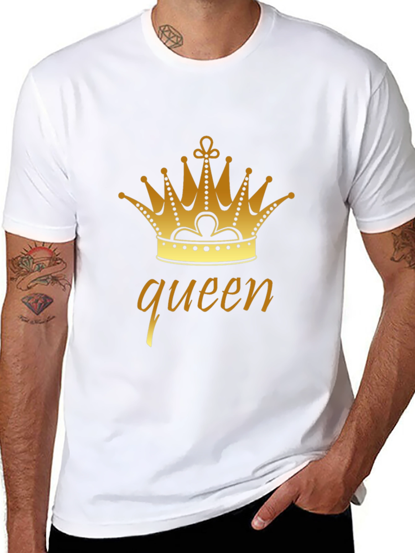 Queen Crown Graphic Tee - Stylish Black T-Shirt