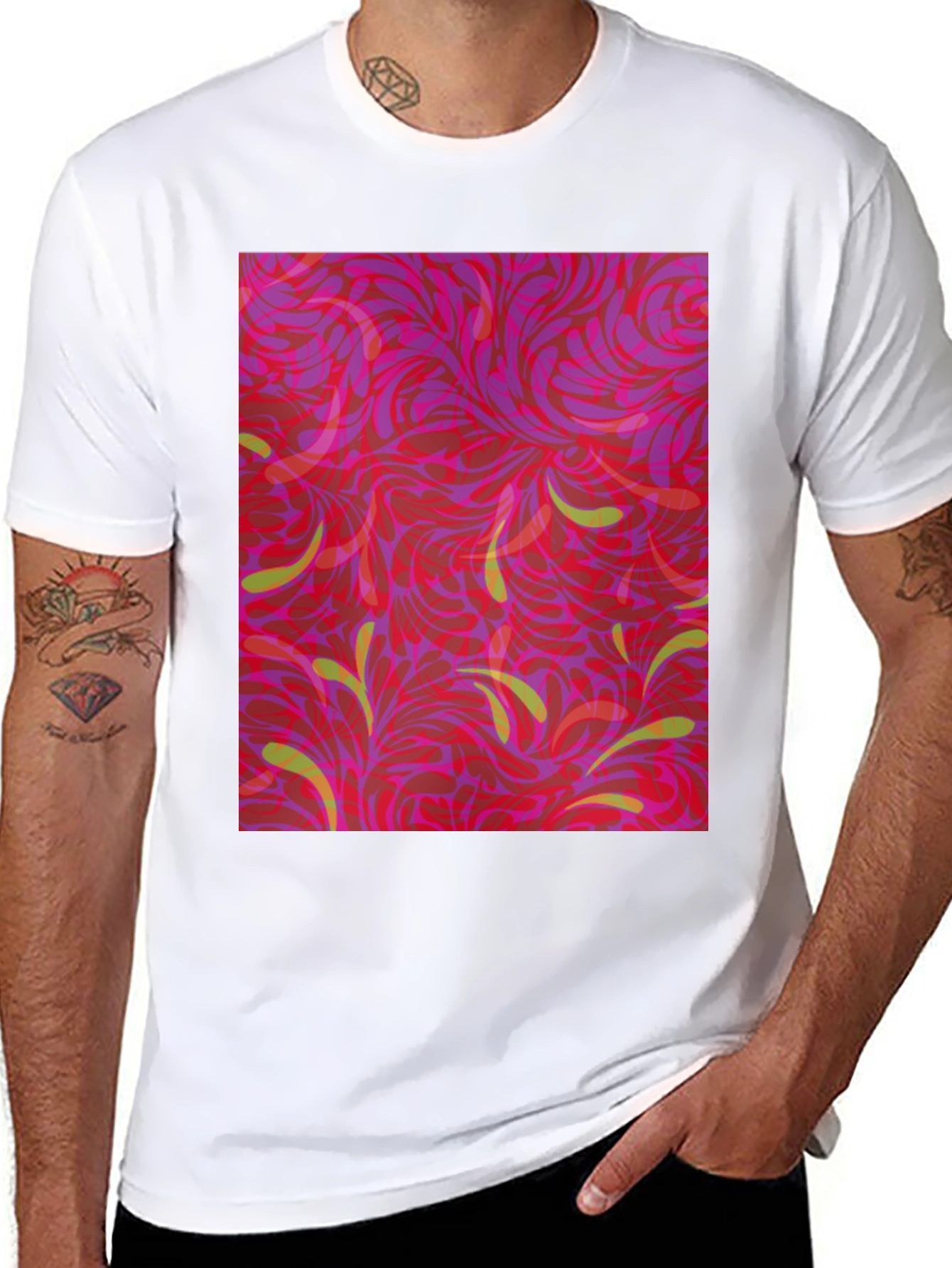 Abstract Floral T-Shirt