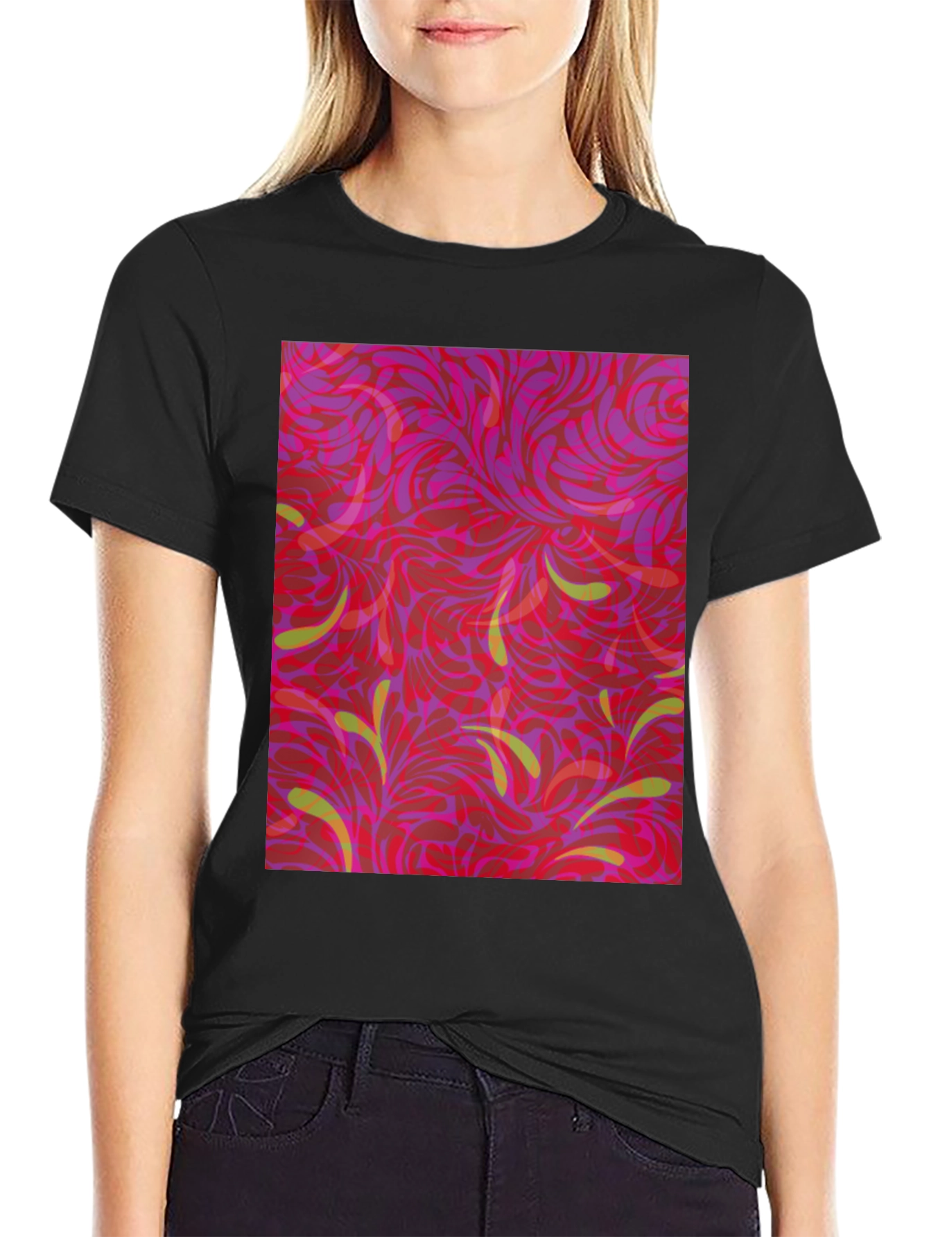 Abstract Floral T-Shirt