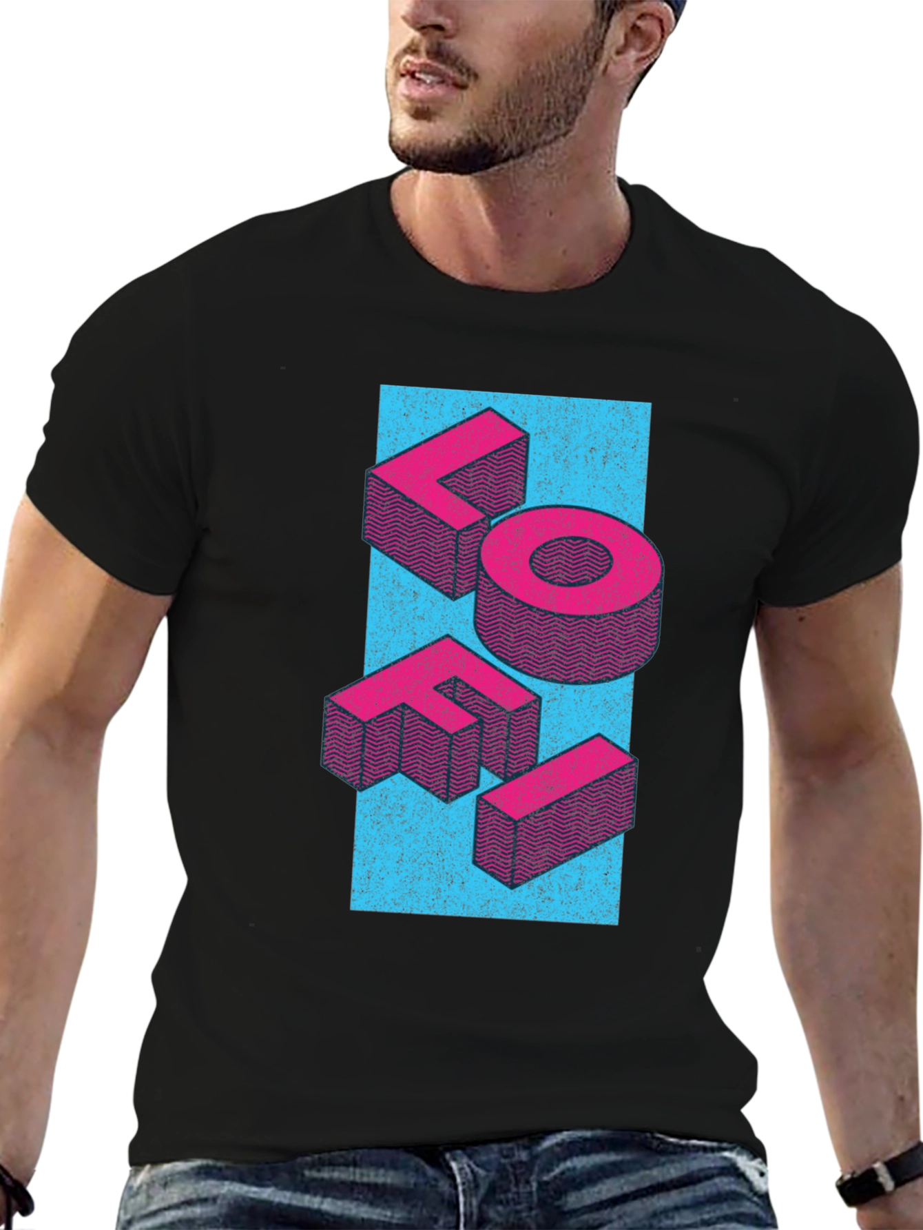 LOFI Graphic Tee - Retro 3D Design