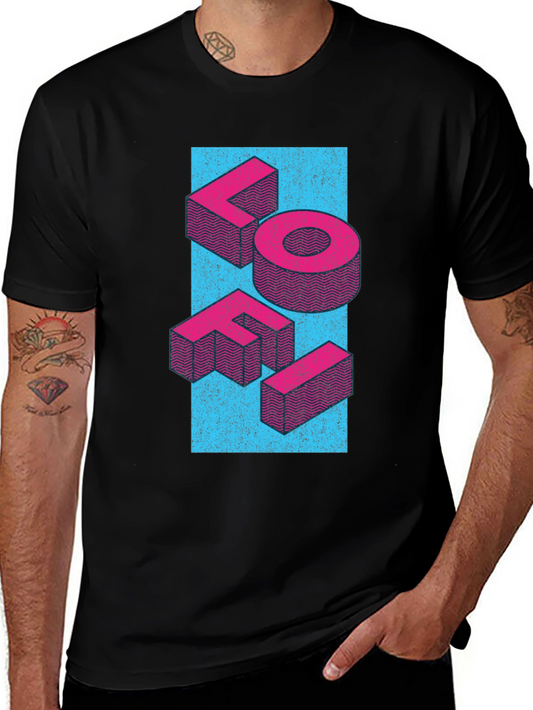 LOFI Graphic Tee - Retro 3D Design