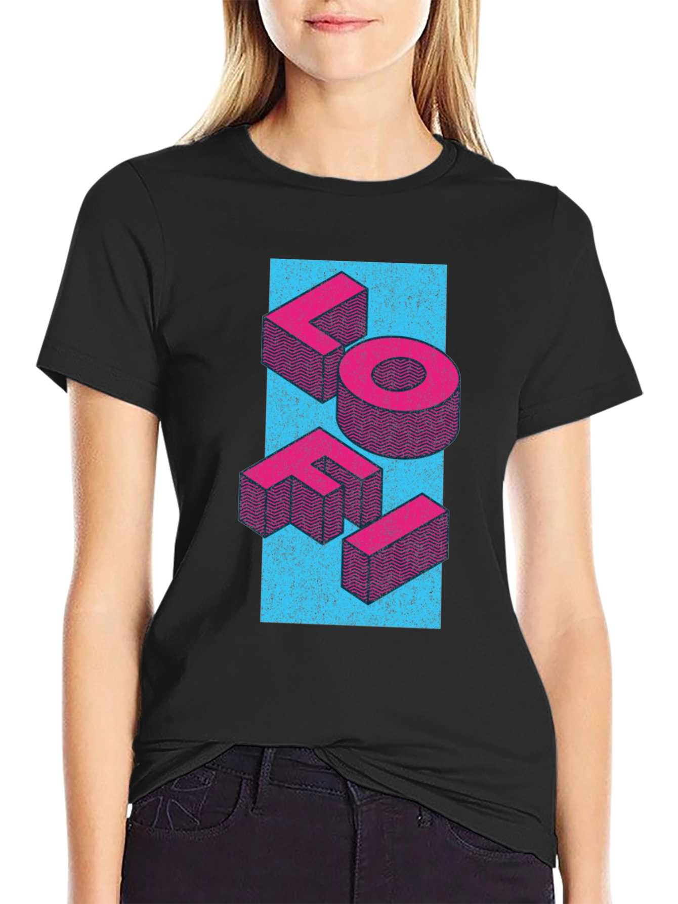 LOFI Graphic Tee - Retro 3D Design