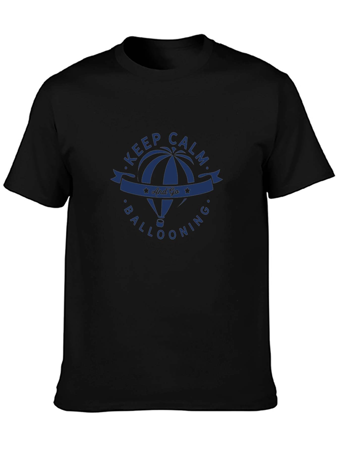 Keep Calm and Go Ballooning Black T-Shirt