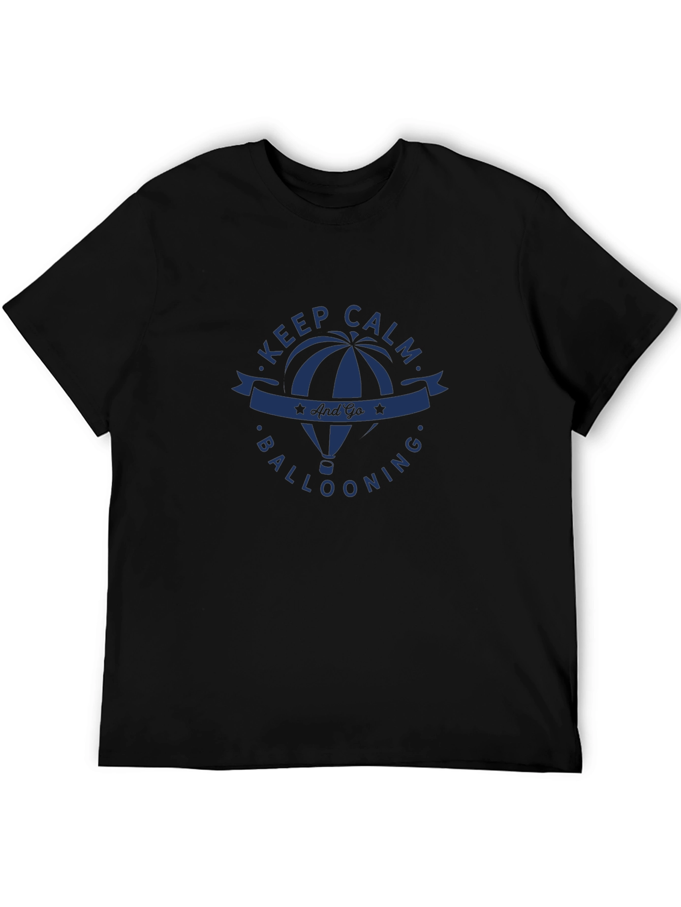 Keep Calm and Go Ballooning Black T-Shirt