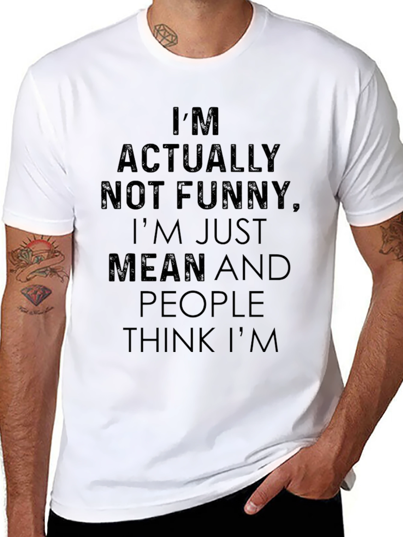 Funny Mean Sarcastic Black Graphic T-Shirt