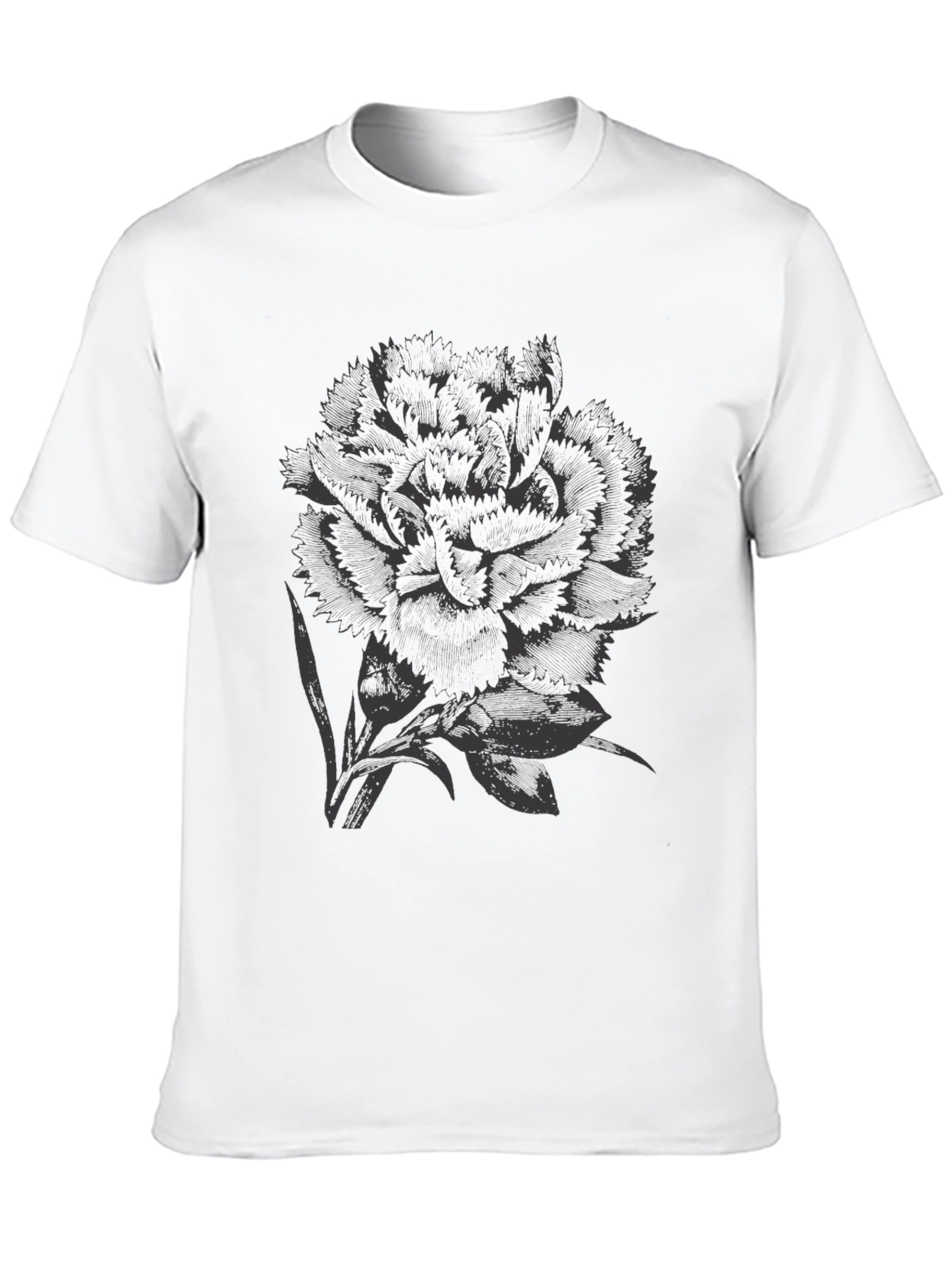 Black Floral Graphic Tee - Stylish Mens Shirt