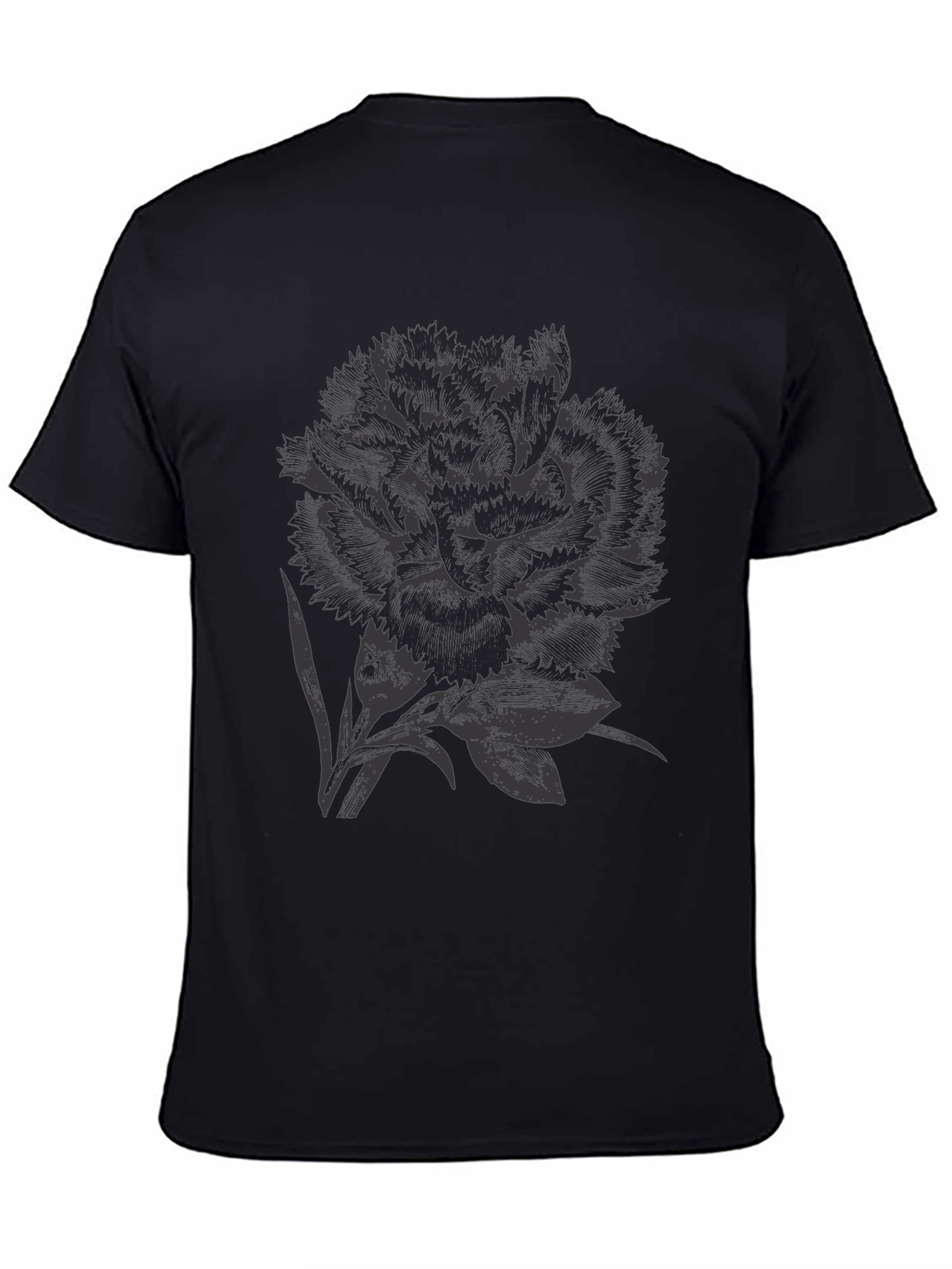 Black Floral Graphic Tee - Stylish Mens Shirt