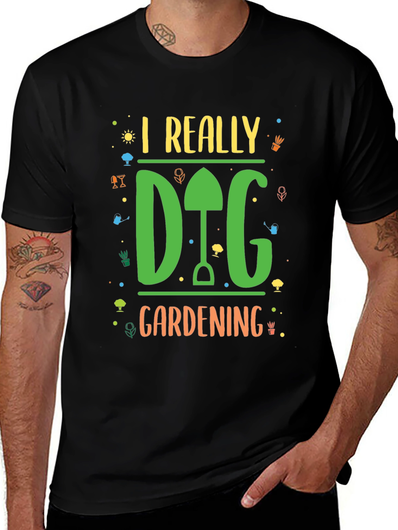 I Really Dig Gardening Black T-Shirt