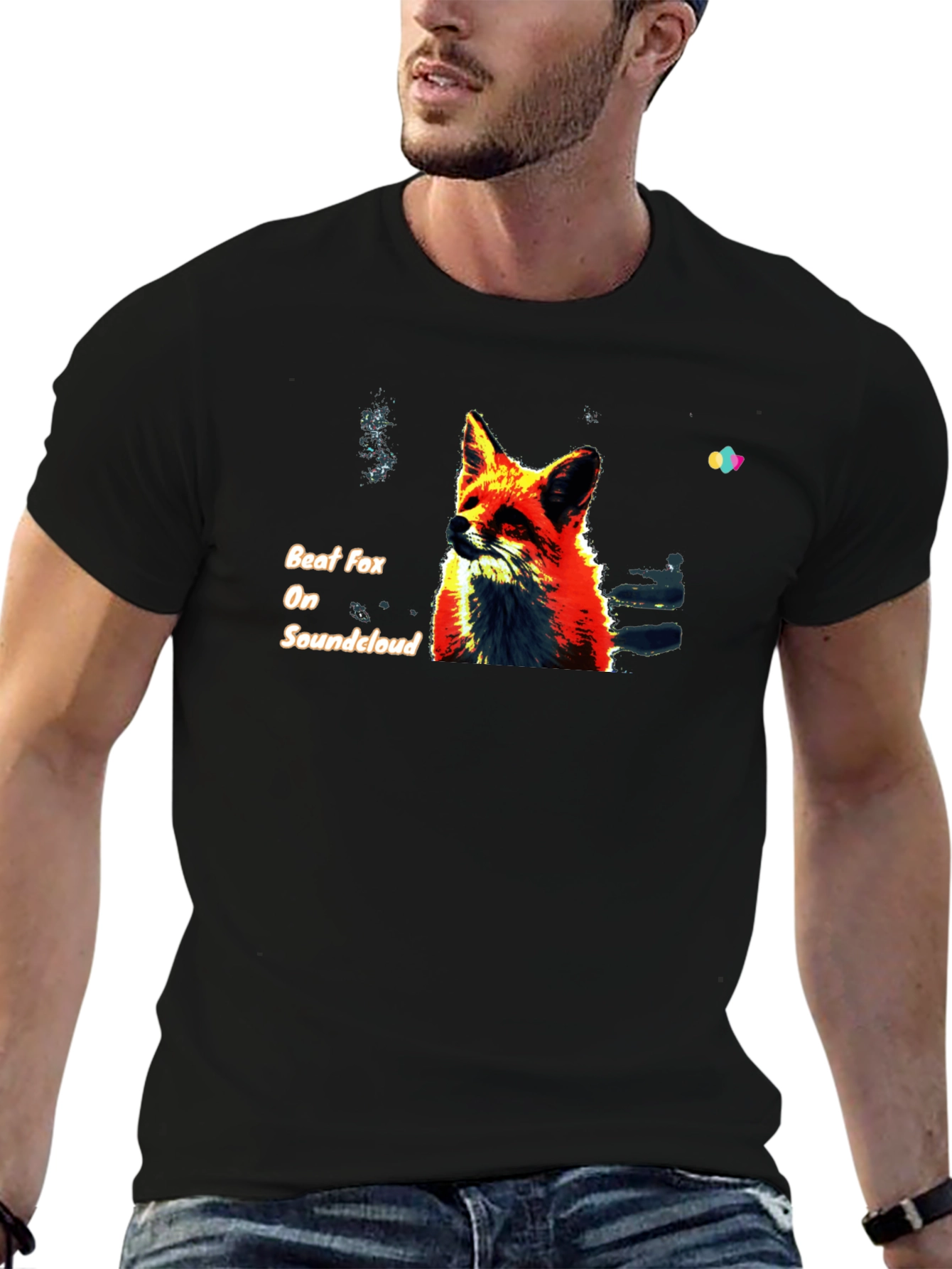 Beat Fox on Soundcloud Black T-Shirt
