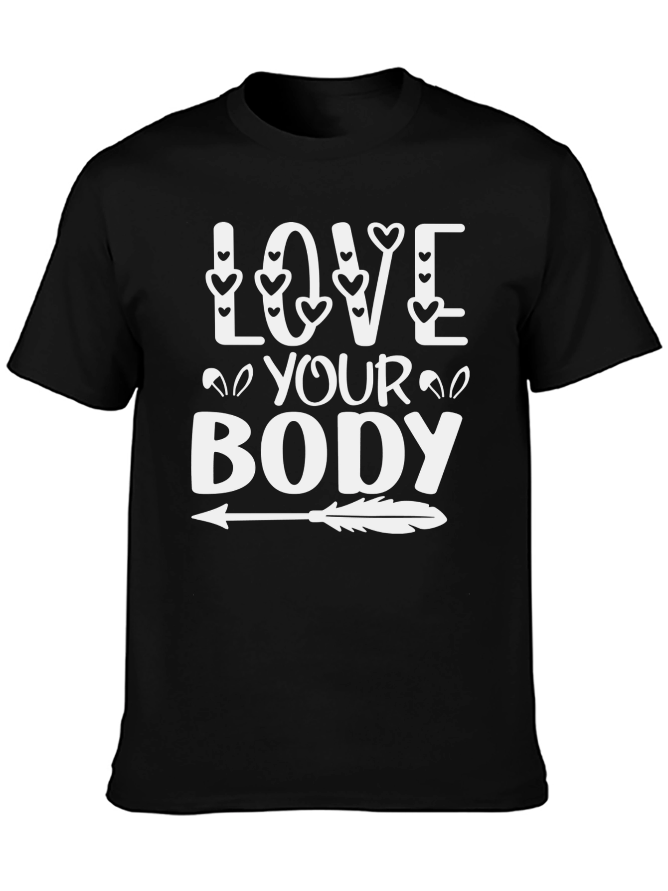 Love Your Body Graphic Tee - Arrow Design