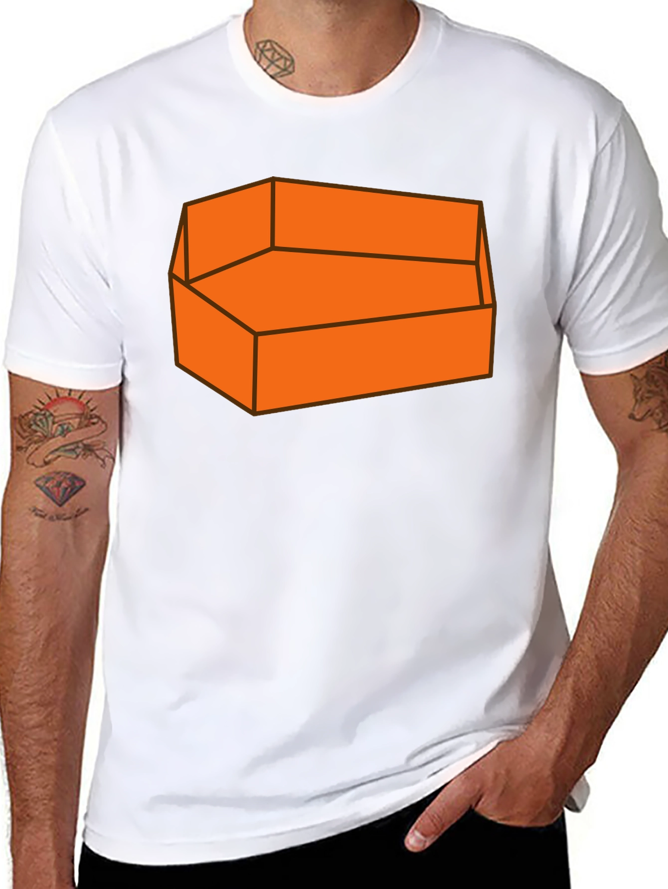 Orange Couch T-Shirt - Comfortable Graphic Tee