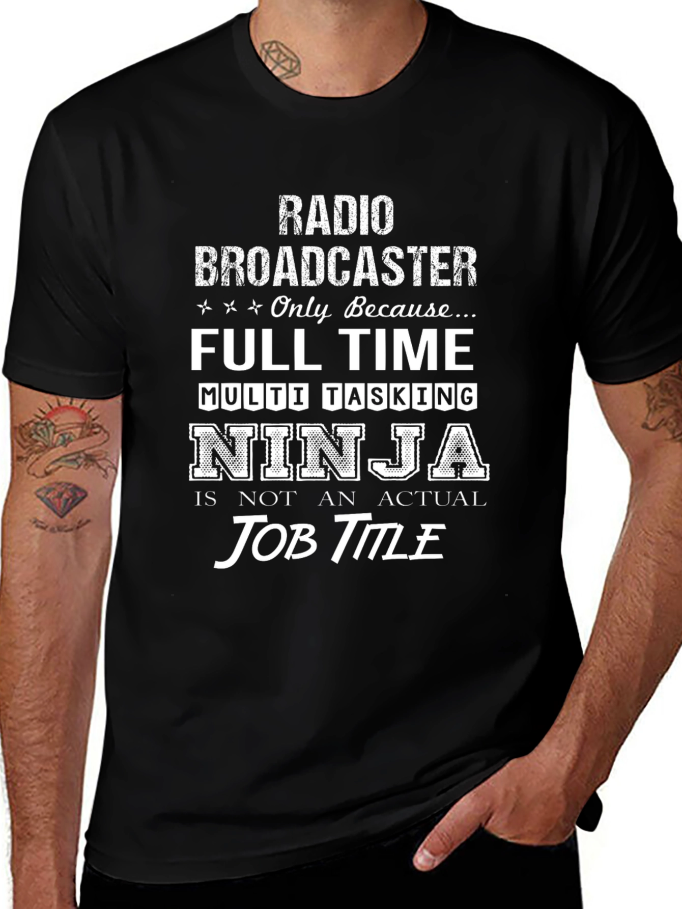 Radio Broadcaster T-Shirt - Multi-Tasking Ninja