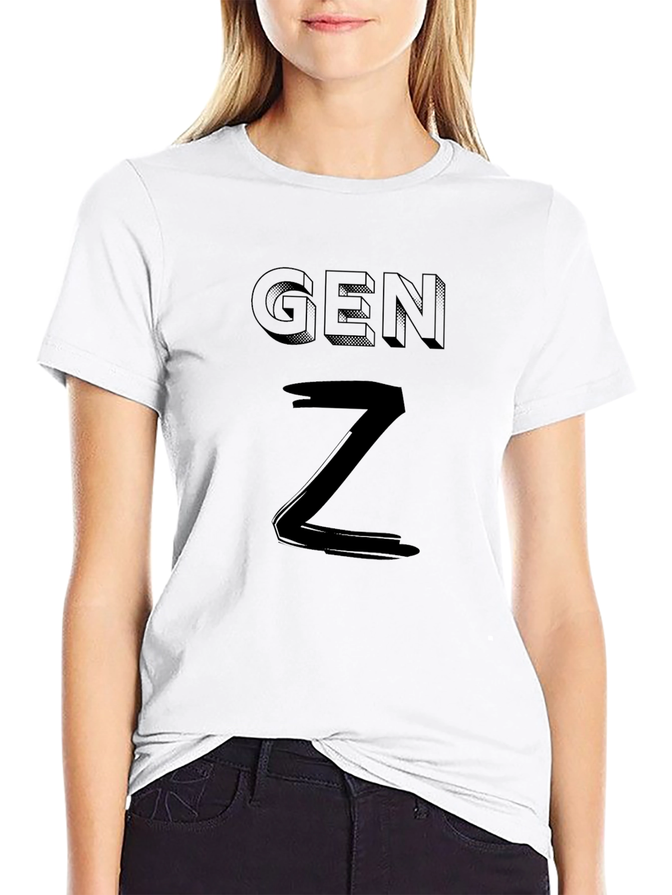 Gen Z Black Graphic Tee - Millennial Humor
