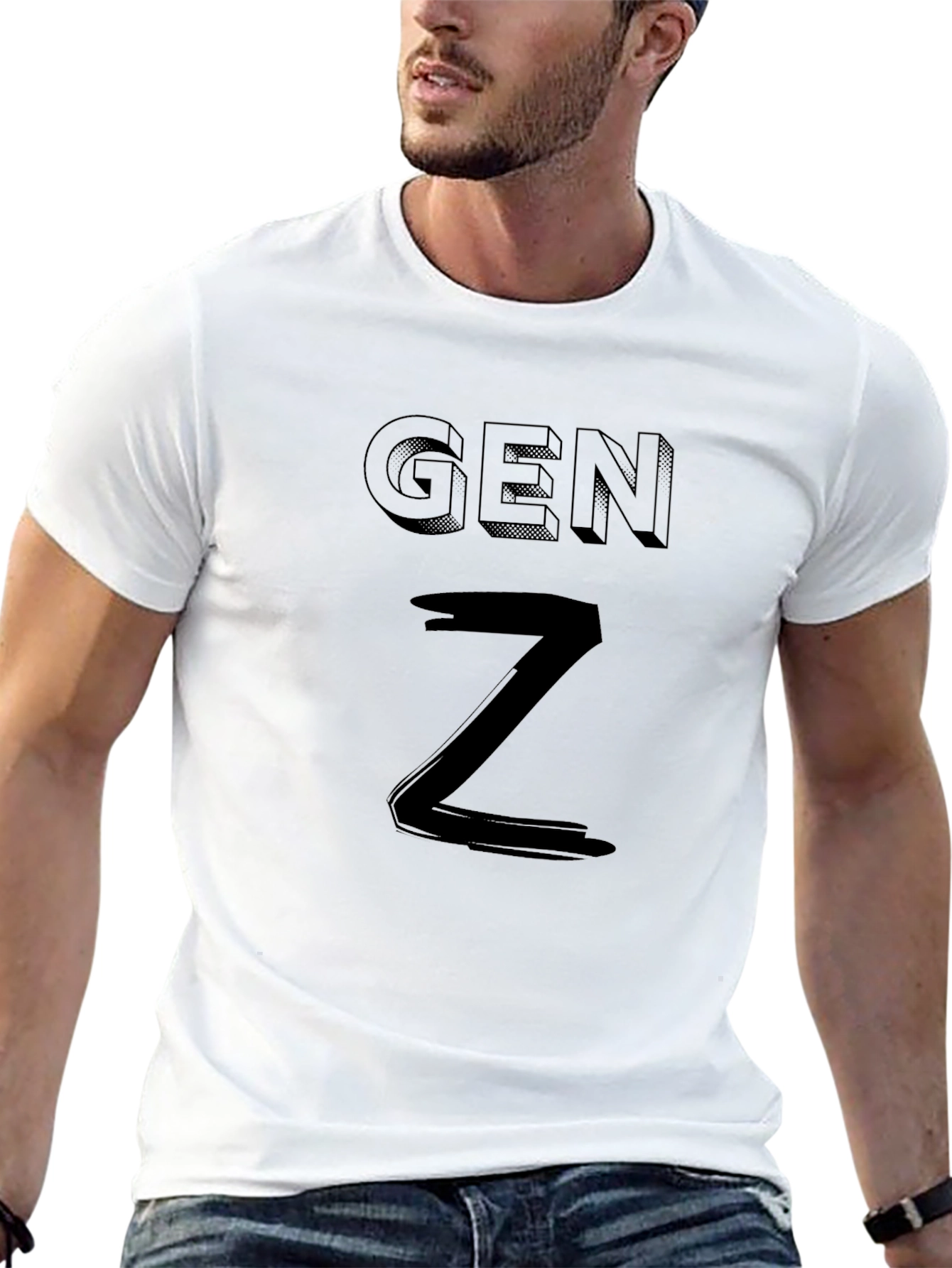 Gen Z Black Graphic Tee - Millennial Humor