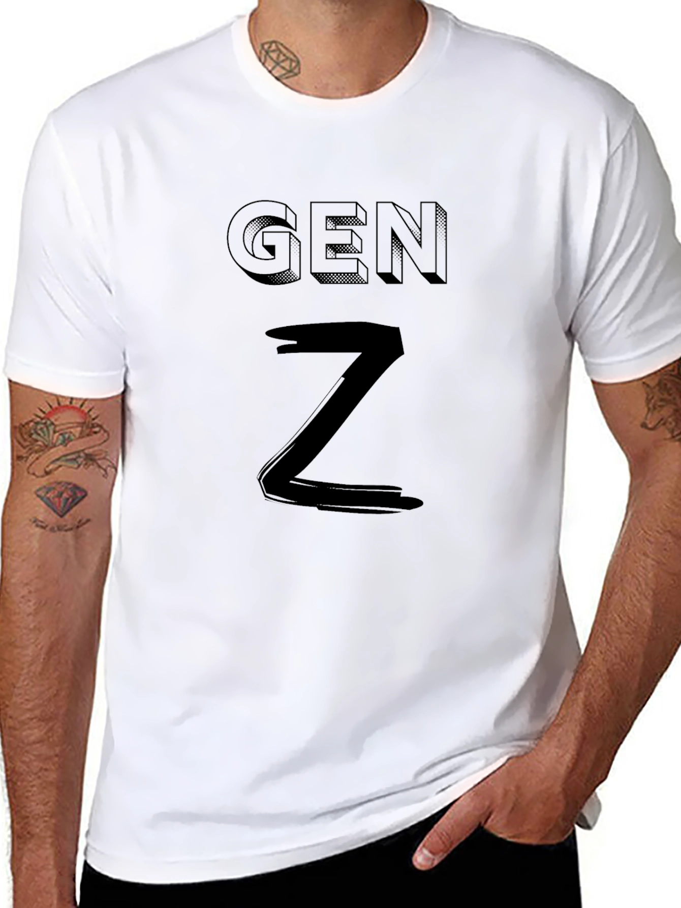 Gen Z Black Graphic Tee - Millennial Humor