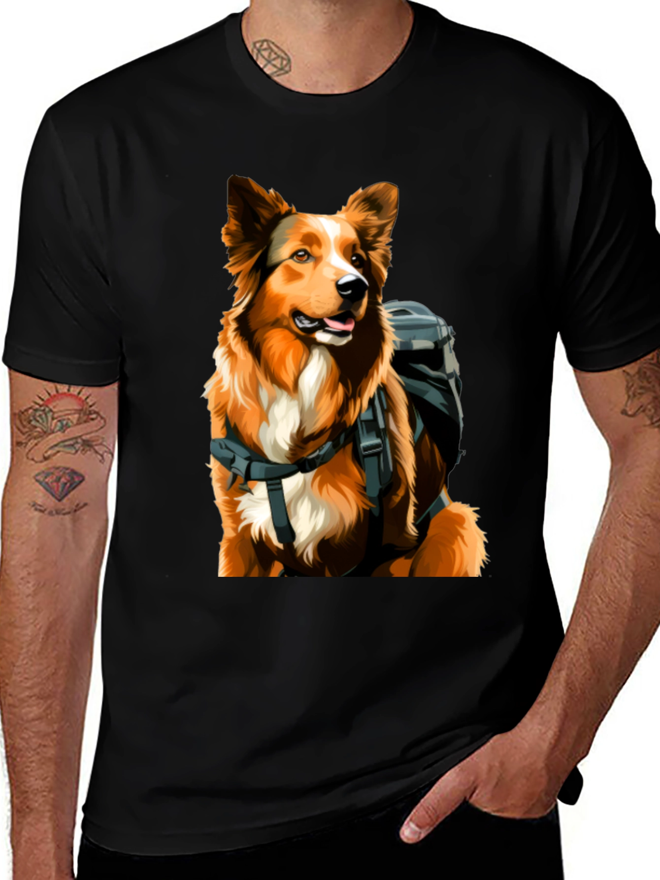 Dog Hiker Graphic Tee - Adventure Ready!
