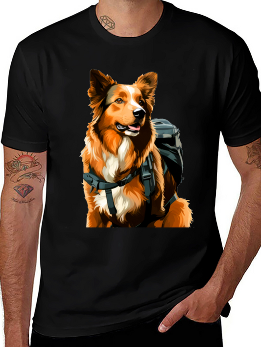 Dog Hiker Graphic Tee - Adventure Ready!