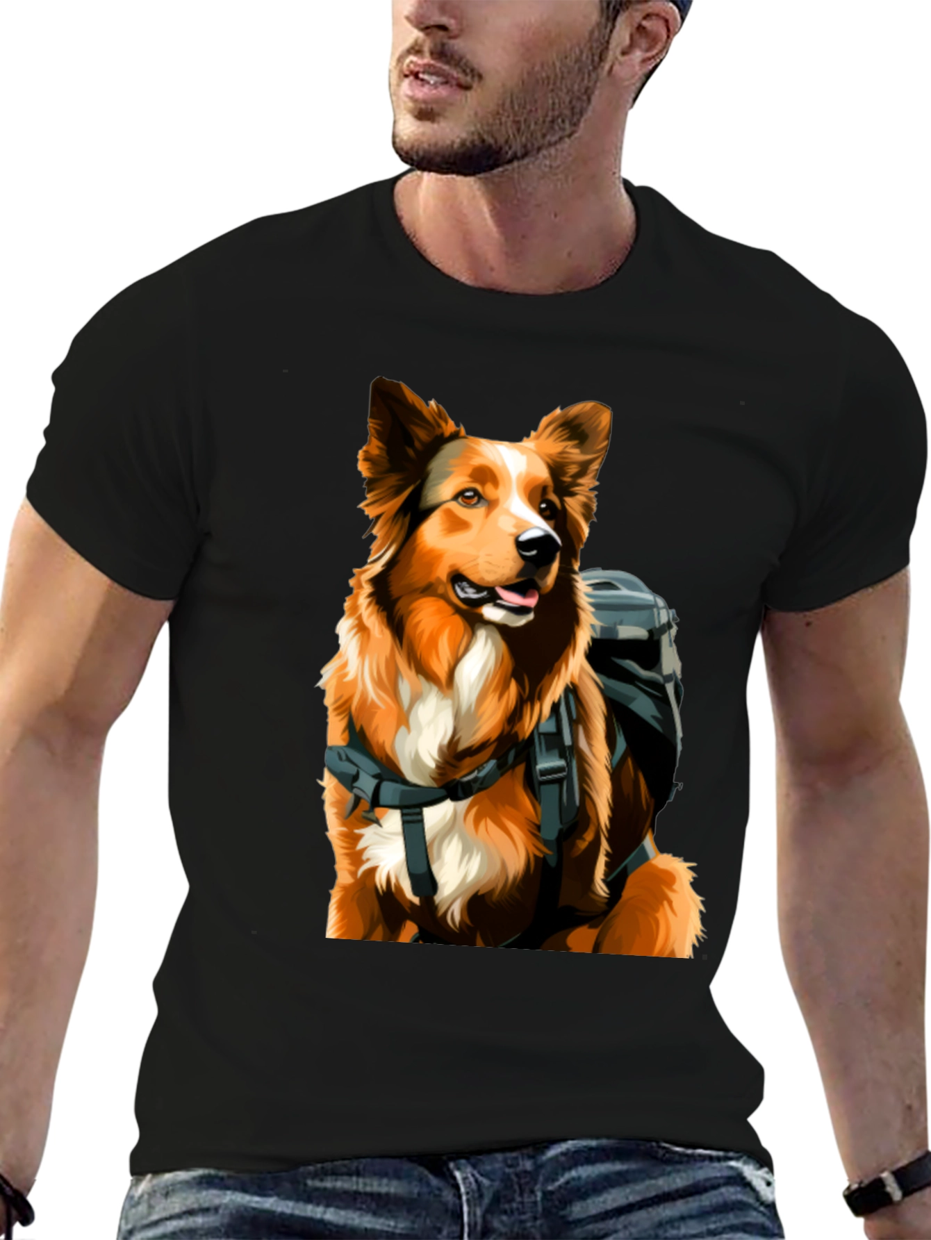 Dog Hiker Graphic Tee - Adventure Ready!