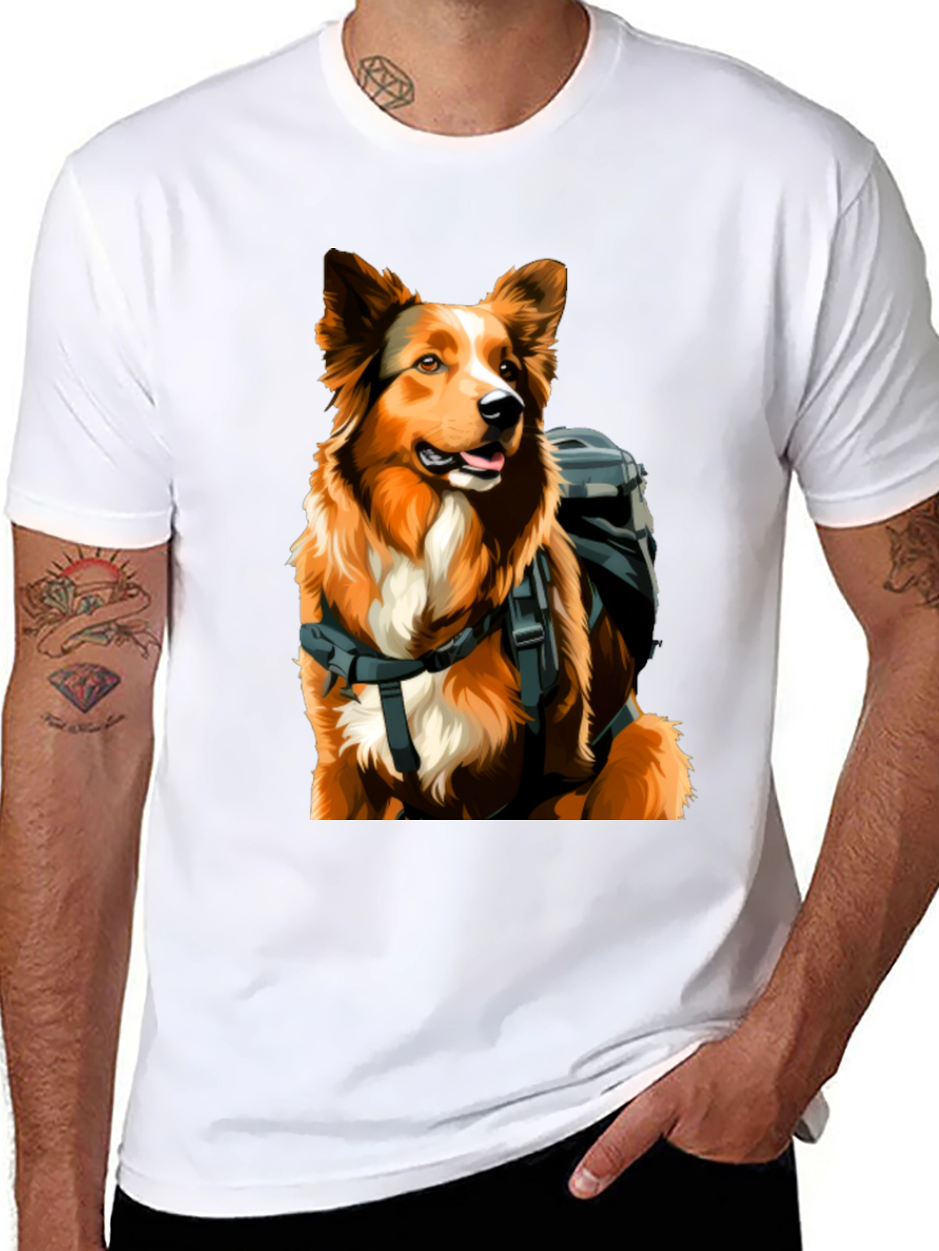Dog Hiker Graphic Tee - Adventure Ready!