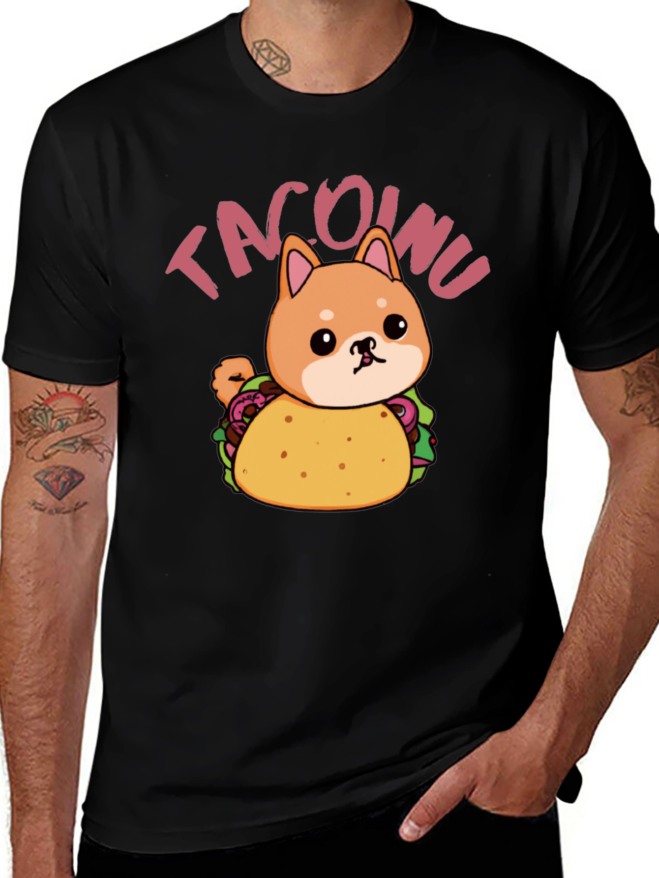 Tacoinu Black T-Shirt
