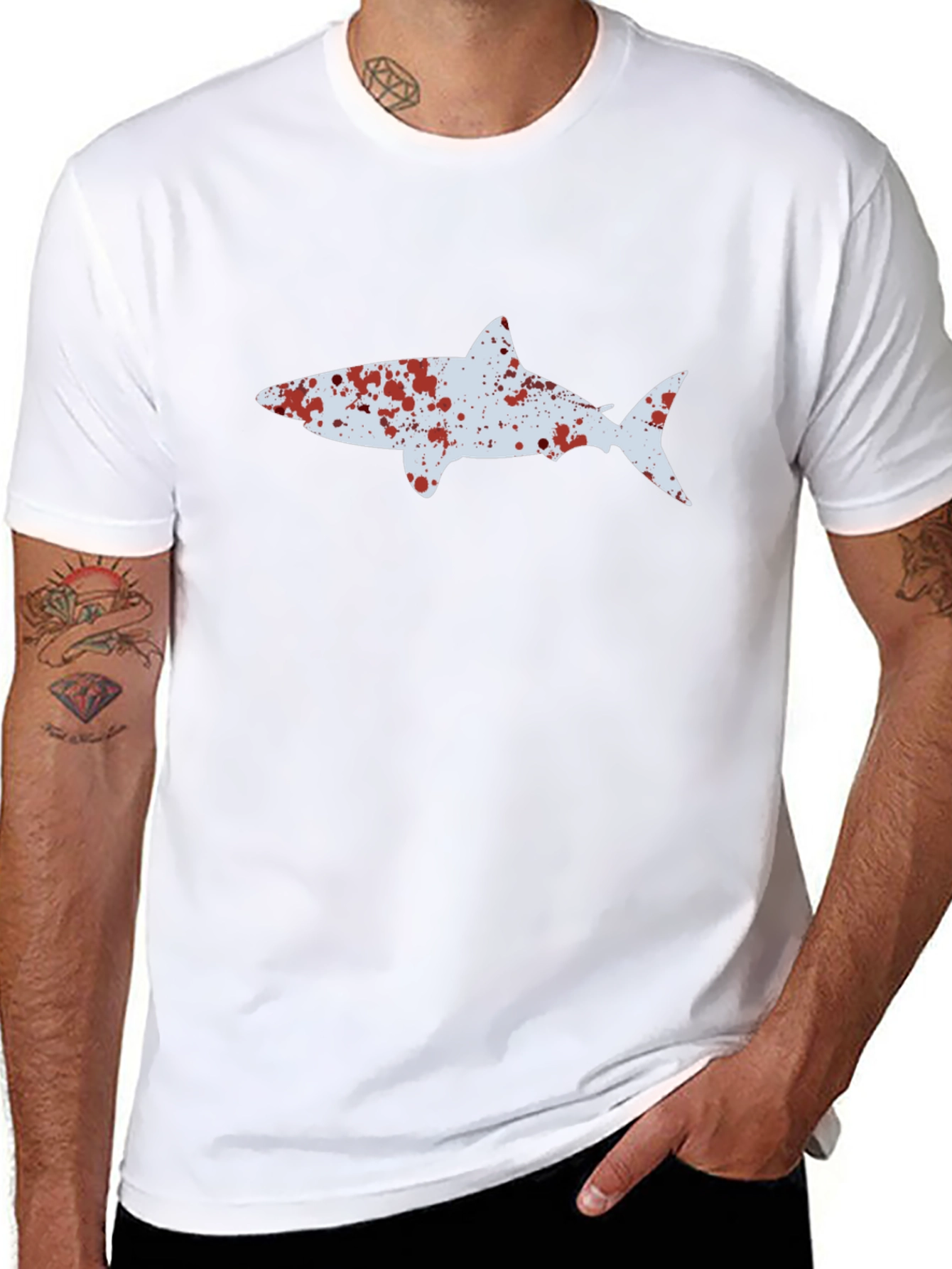 Bloody Shark Graphic Tee