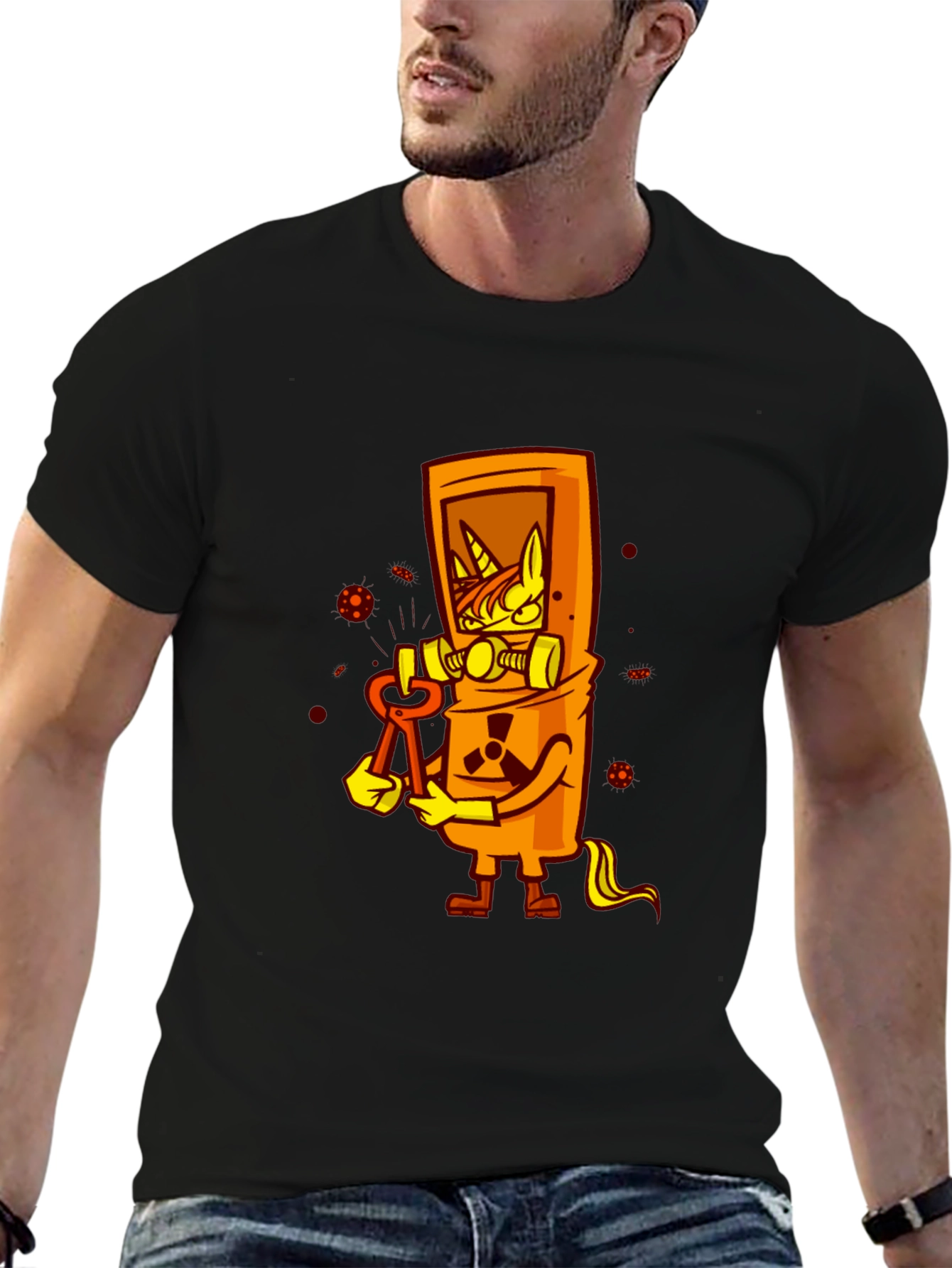 Unicorn Hazmat Barrel Graphic Tee