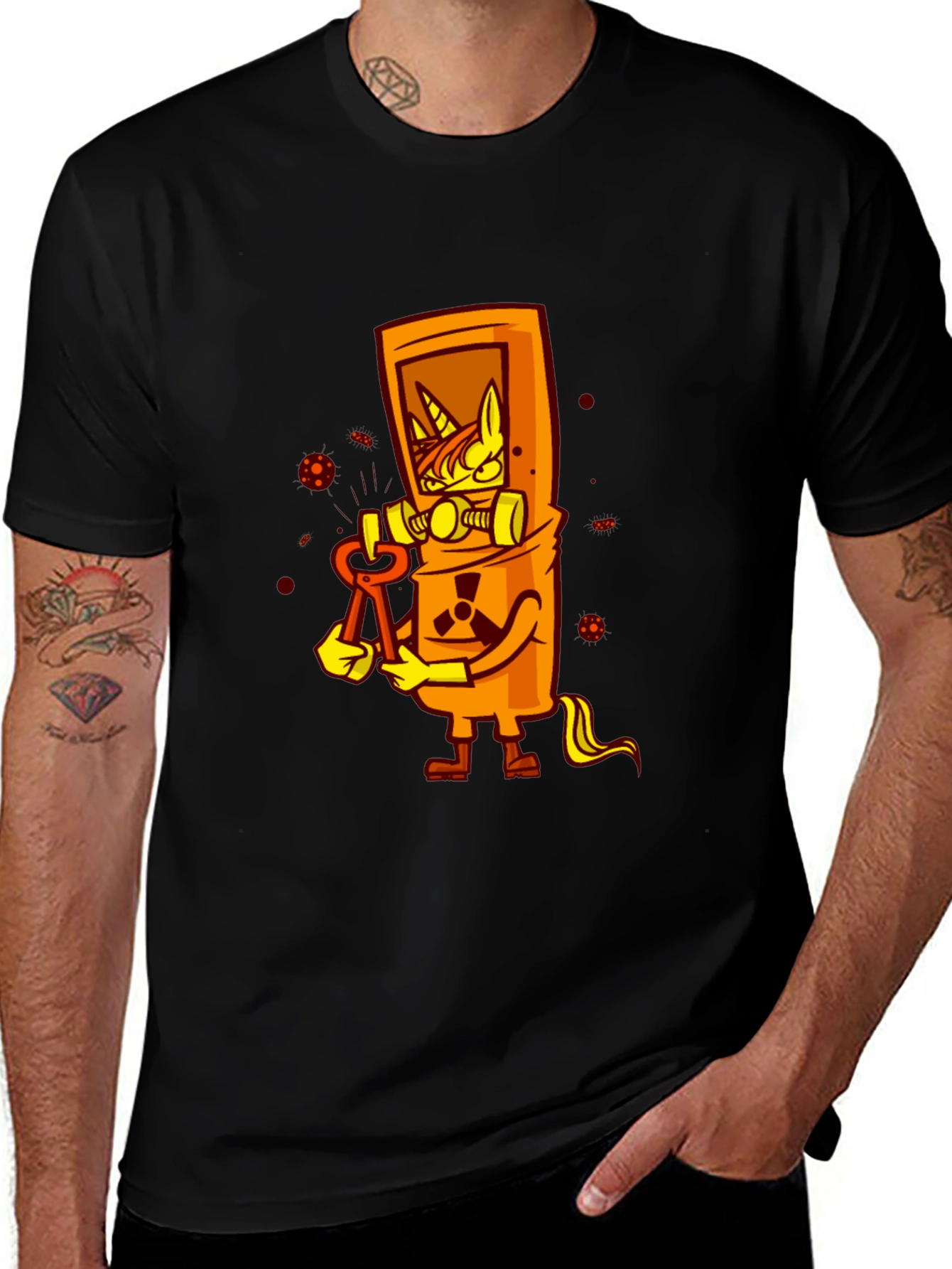 Unicorn Hazmat Barrel Graphic Tee