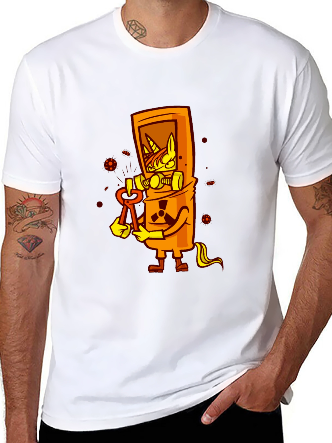 Unicorn Hazmat Barrel Graphic Tee
