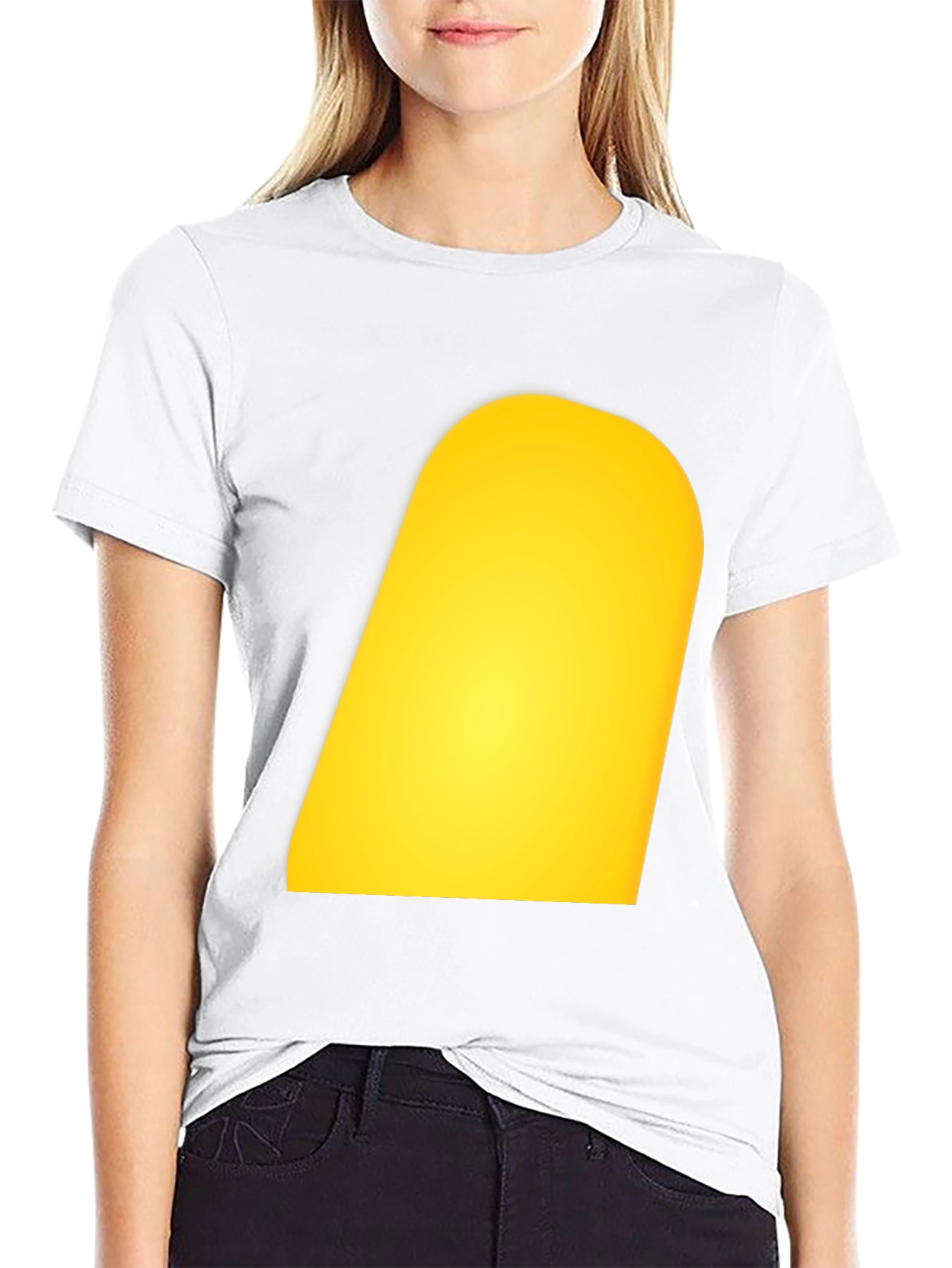 Mens Black T-Shirt with Yellow Design
